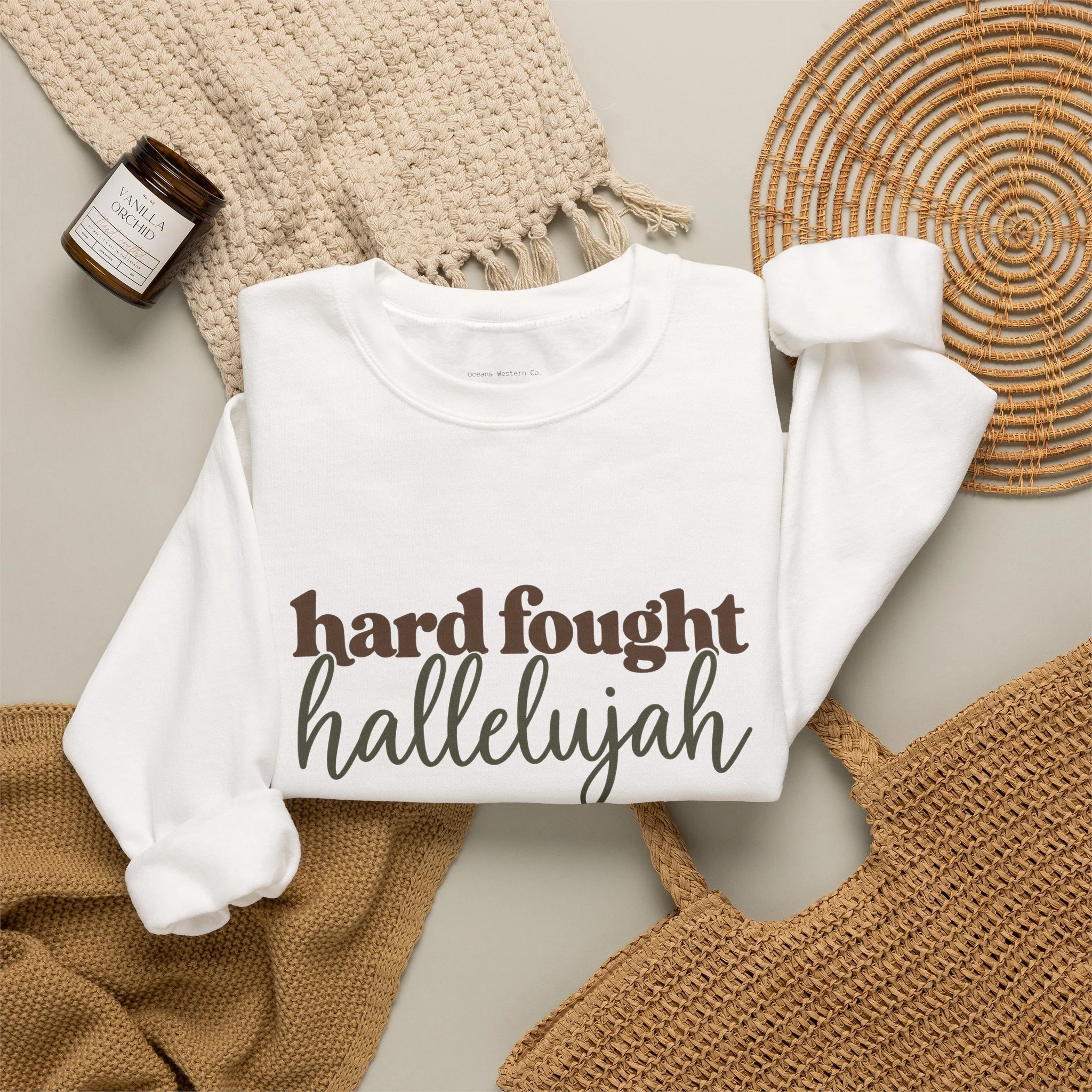 Hard Fought Hallelujah Crewneck Sweatshirt