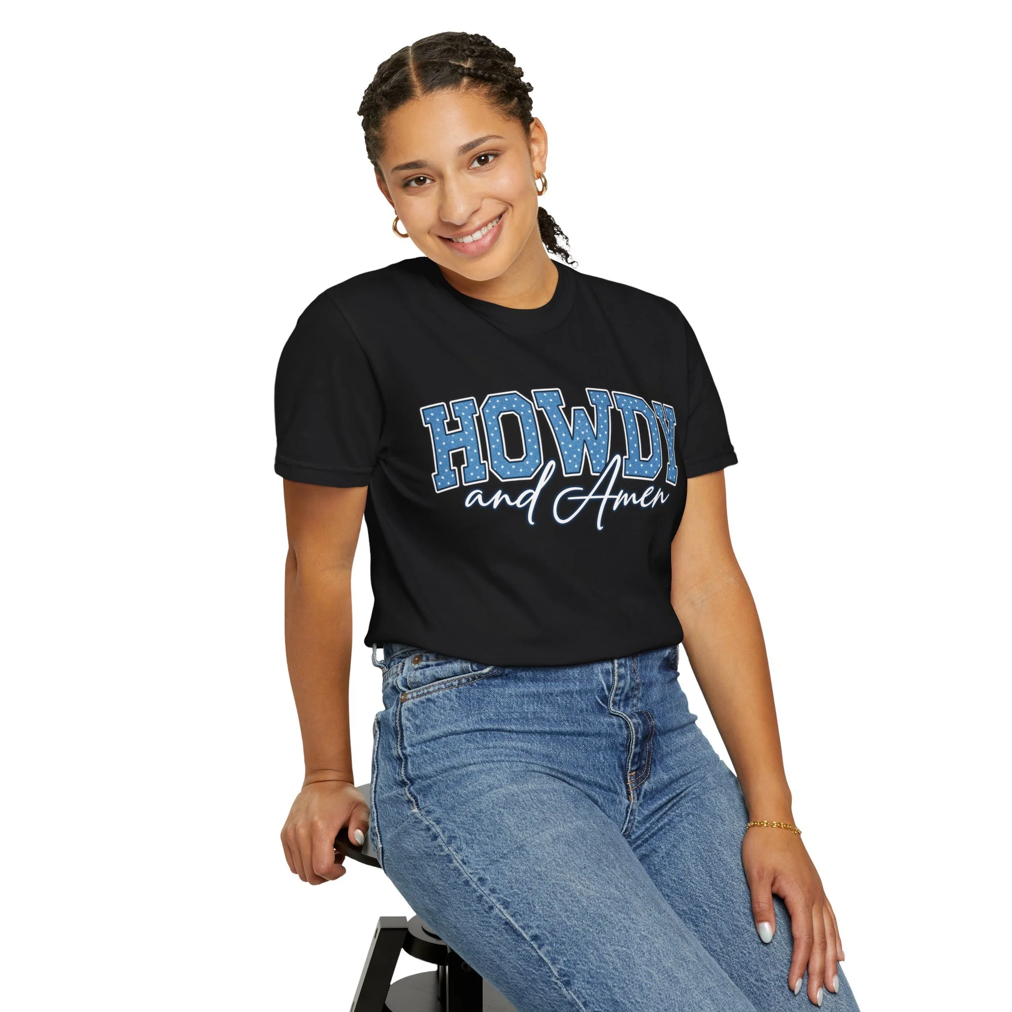 Howdy & Amen Western Faith Tee 🩵🤠