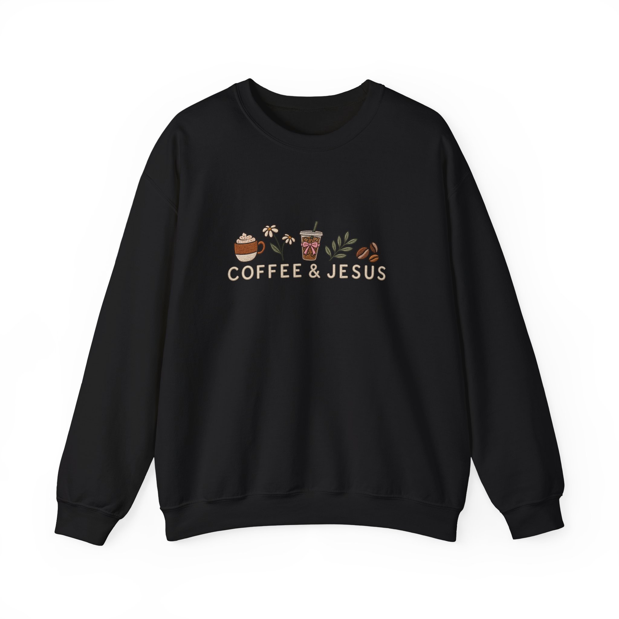 Coffee & Jesus Sweatshirt — Cozy Christian Crewneck