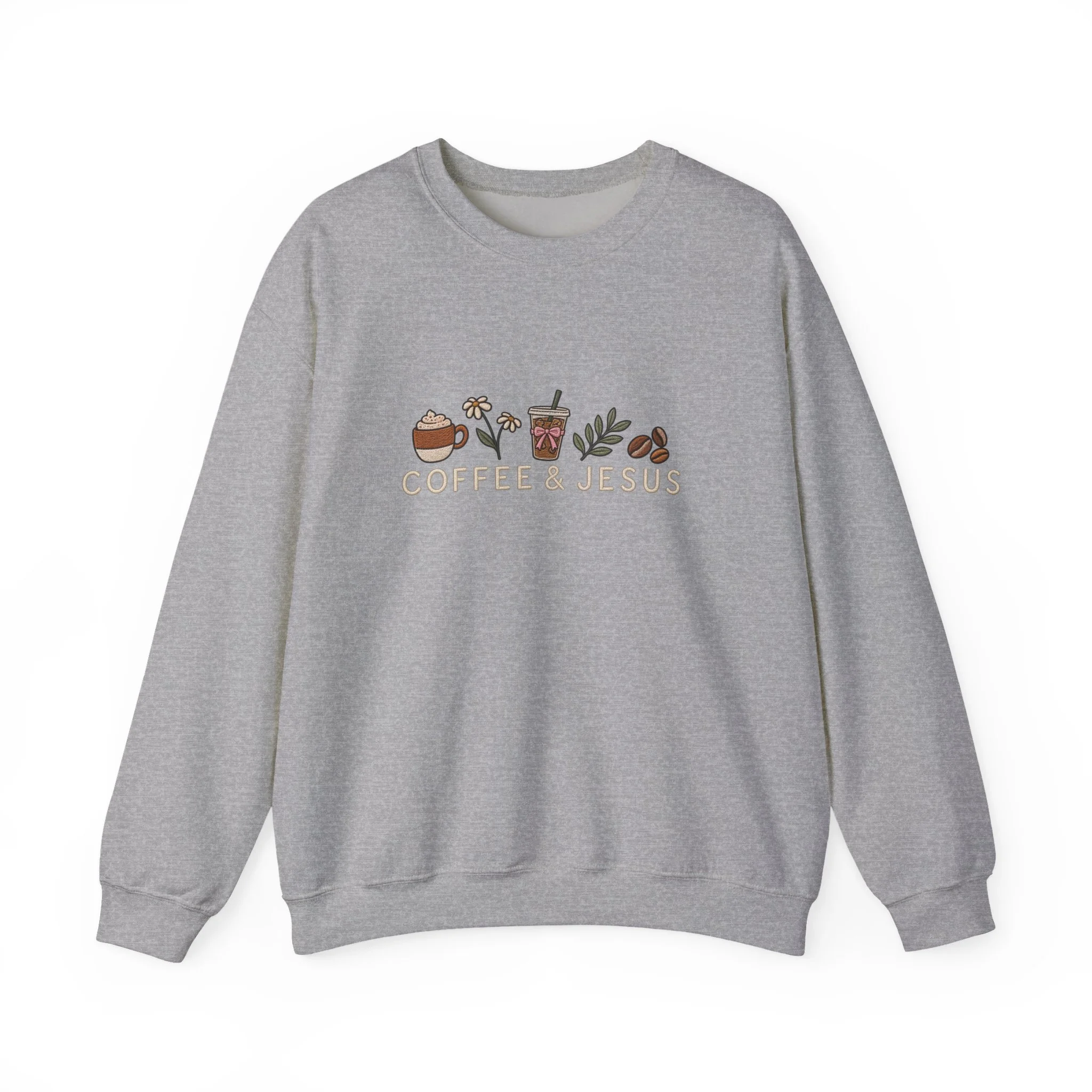 Coffee & Jesus Sweatshirt — Cozy Christian Crewneck