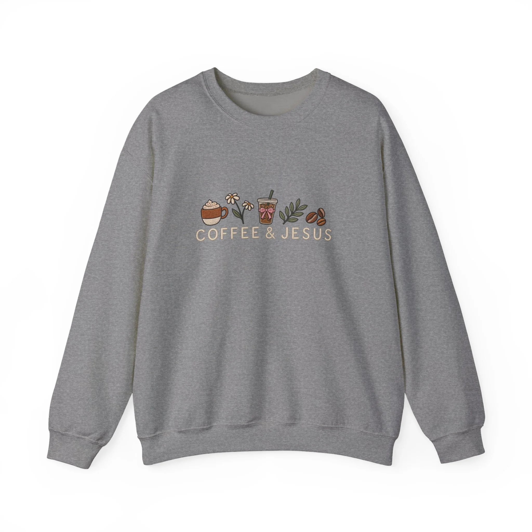 Coffee & Jesus Sweatshirt — Cozy Christian Crewneck