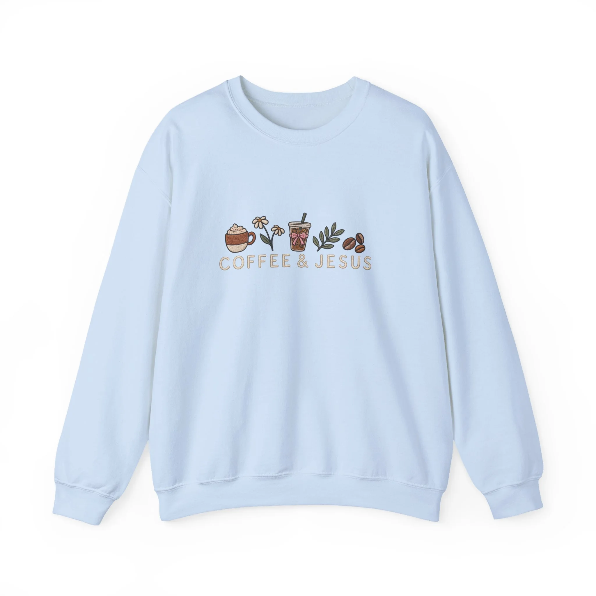 Coffee & Jesus Sweatshirt — Cozy Christian Crewneck