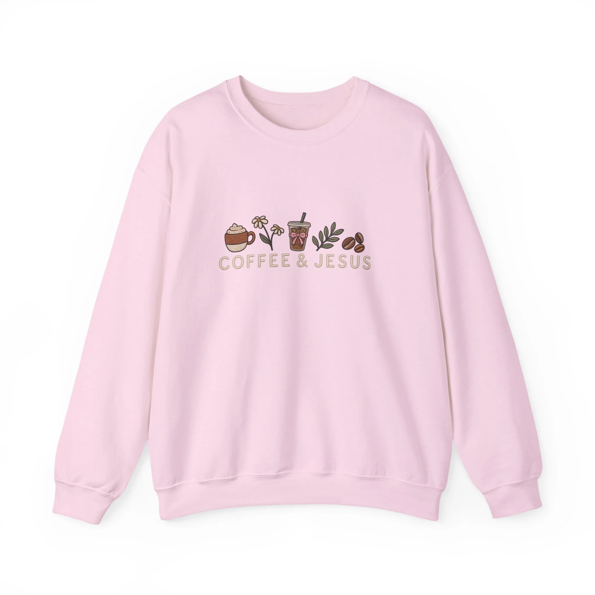 Coffee & Jesus Sweatshirt — Cozy Christian Crewneck
