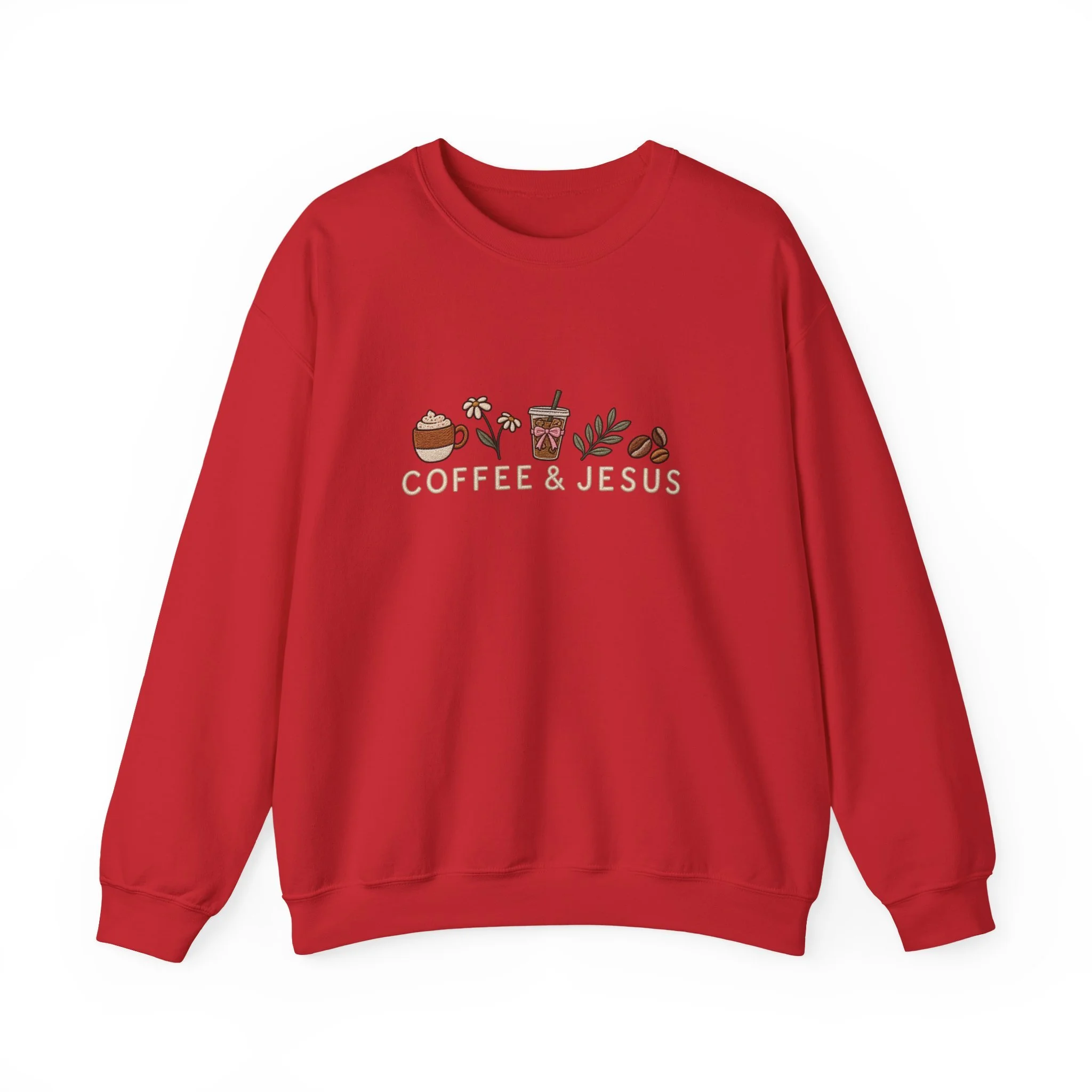 Coffee & Jesus Sweatshirt — Cozy Christian Crewneck