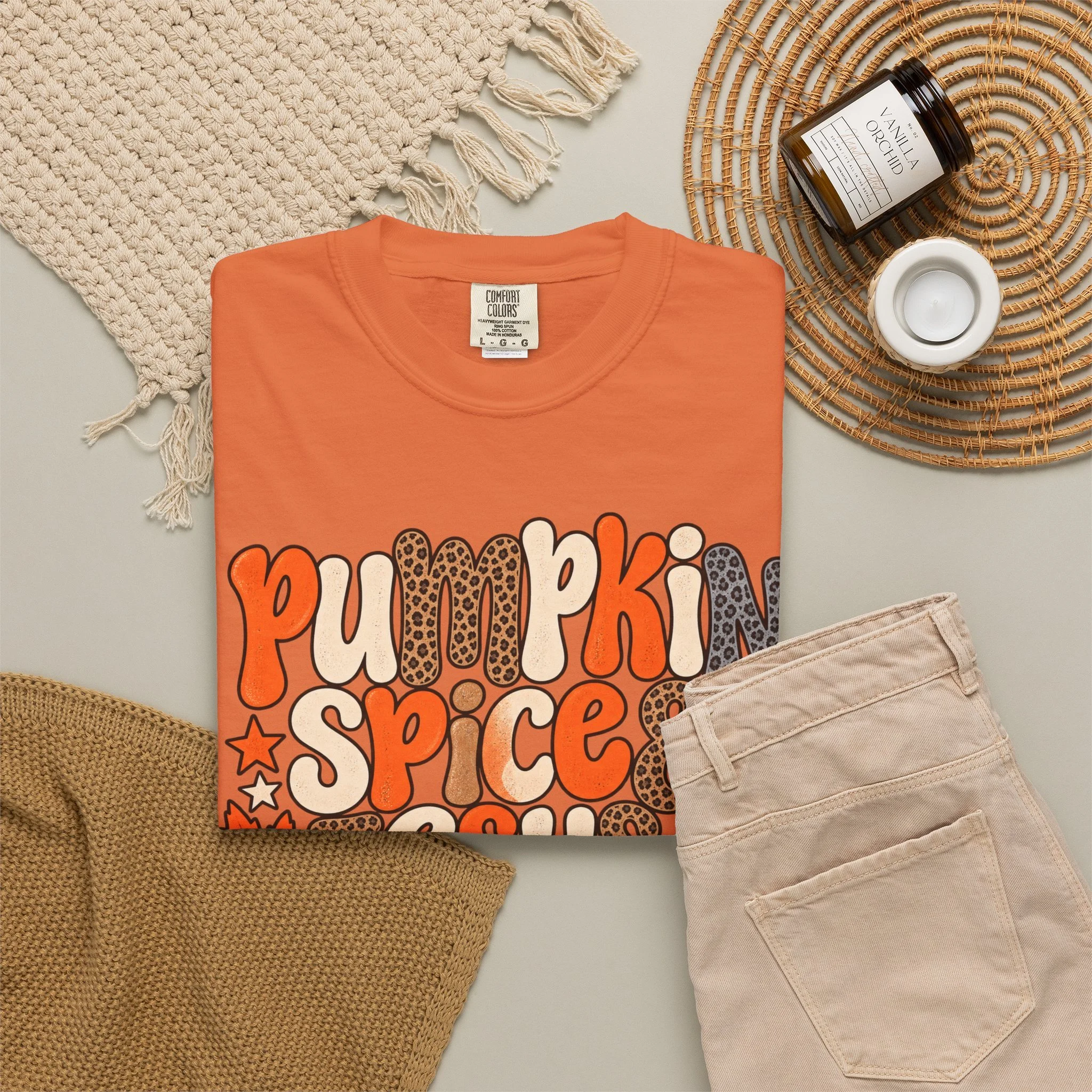 Pumpkin Spice & Jesus Christ Fall Faith Tee 🎃✝️🤎