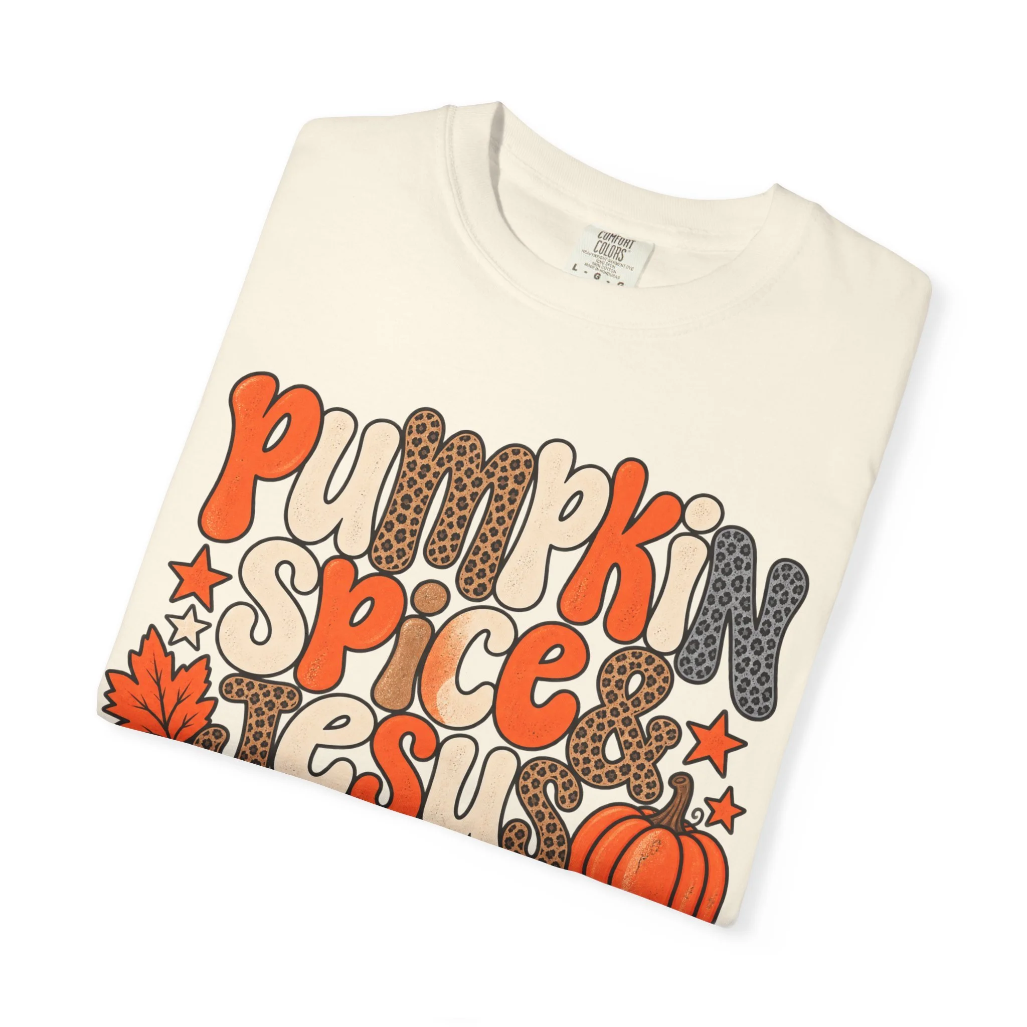 Pumpkin Spice & Jesus Christ Fall Faith Tee 🎃✝️🤎