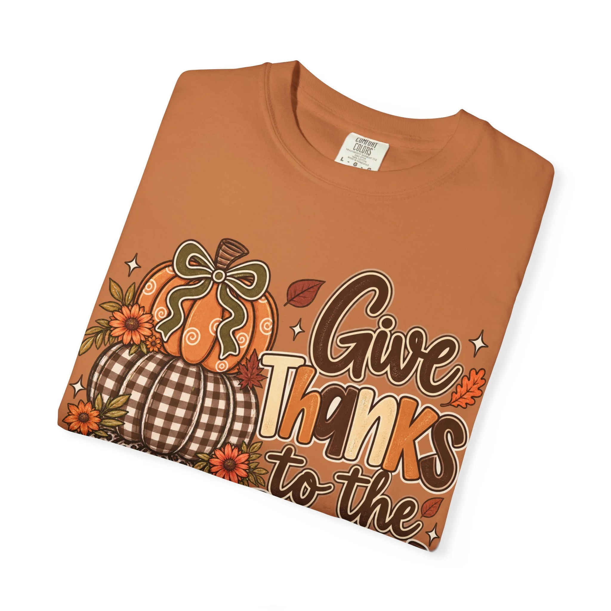 Give Thanks to the Lord Fall Faith Tee 🍂🤎🎃
