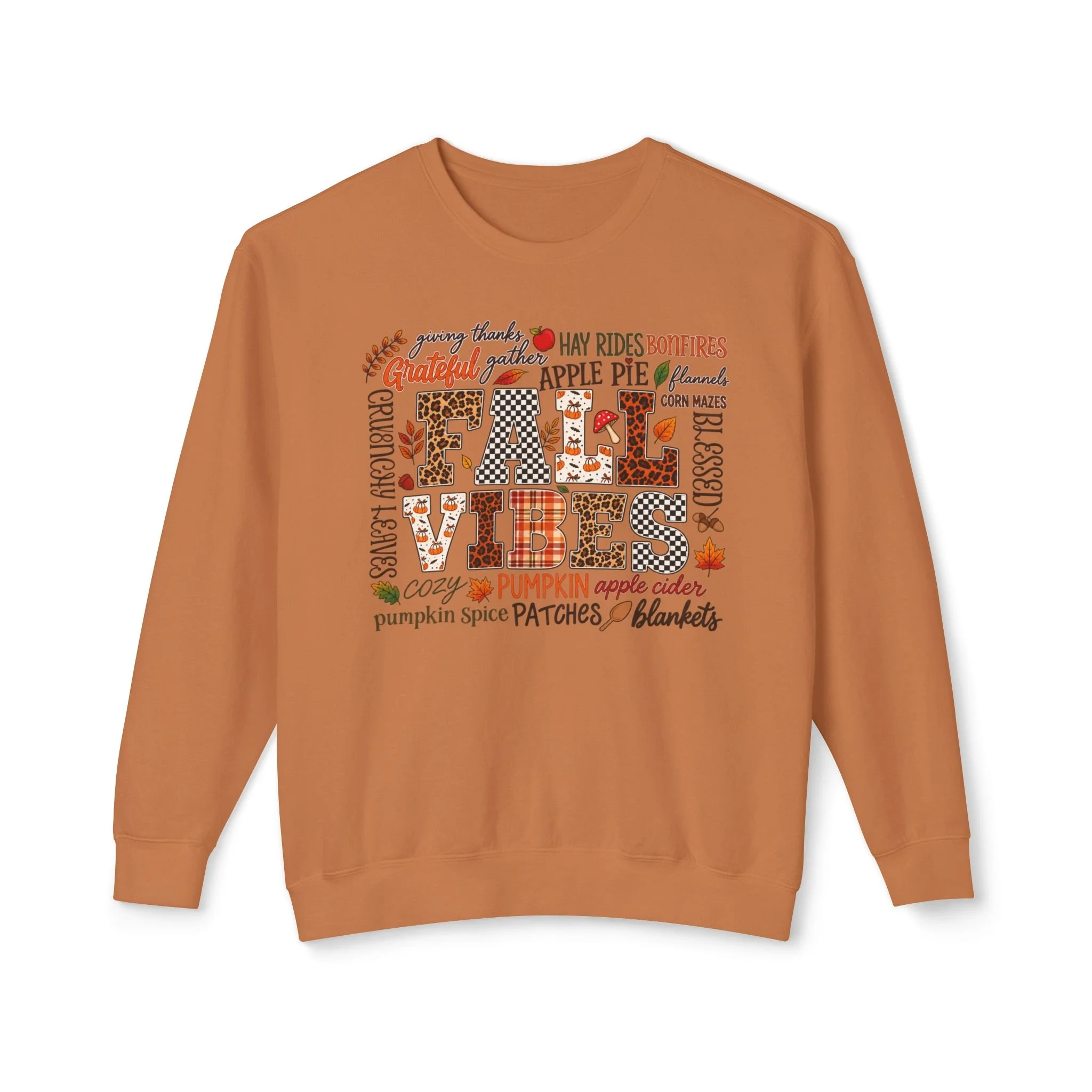 Fall Vibes Patchwork Graphic Tee 🍂🧡
