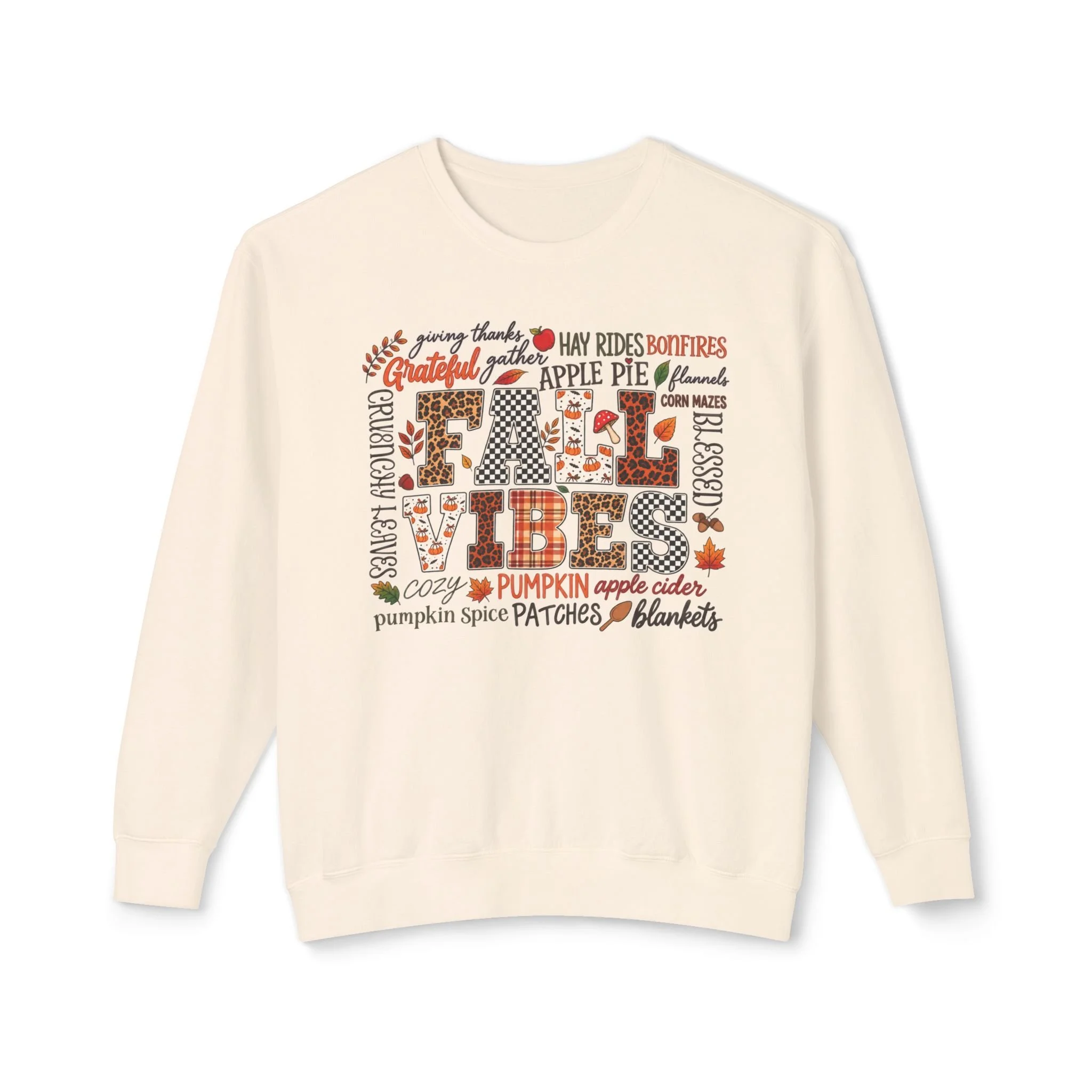 Fall Vibes Patchwork Graphic Tee 🍂🧡