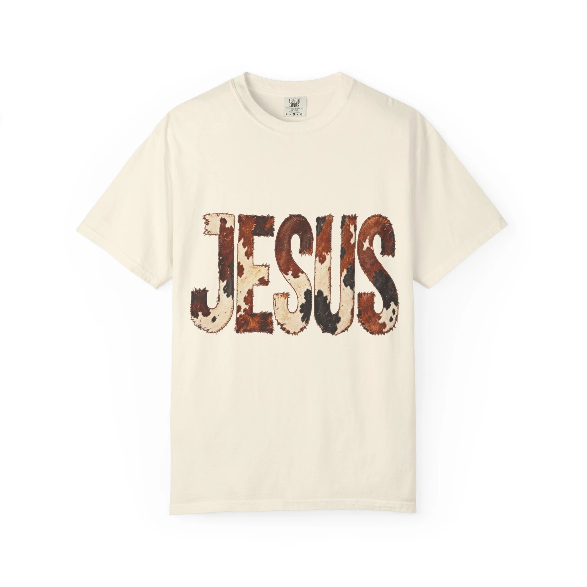 JESUS Cowhide Western Faith Tee 🤎✝️🐄