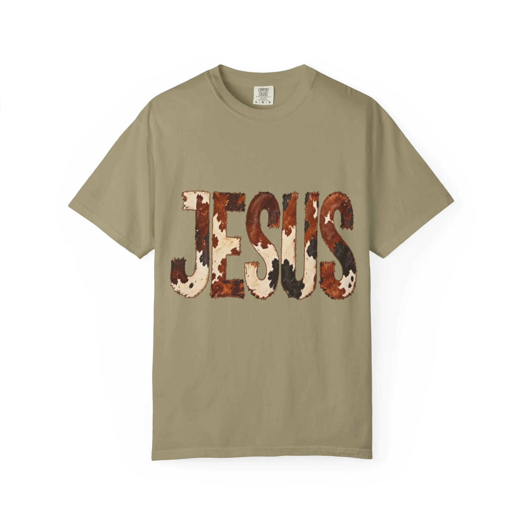 JESUS Cowhide Western Faith Tee 🤎✝️🐄