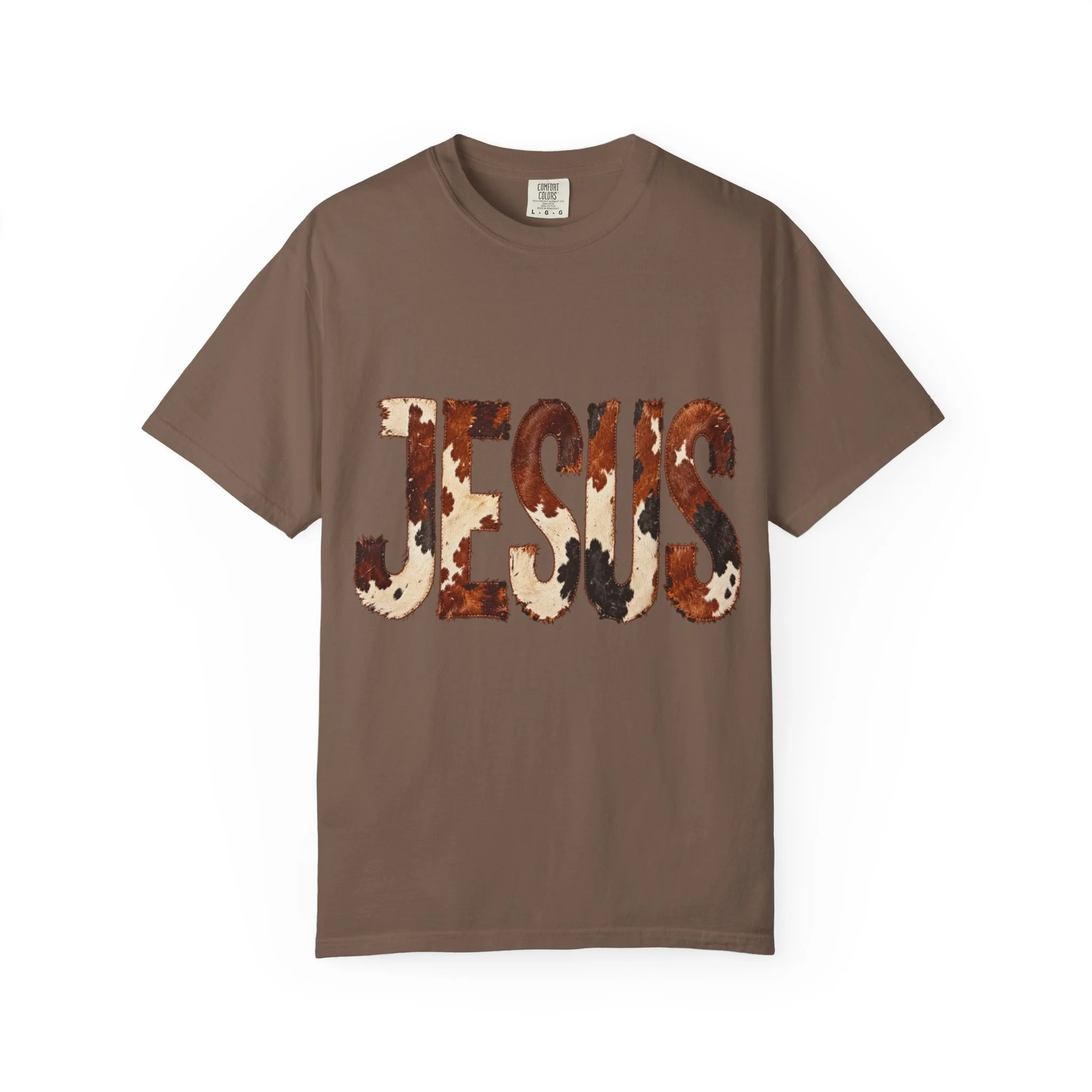 JESUS Cowhide Western Faith Tee 🤎✝️🐄