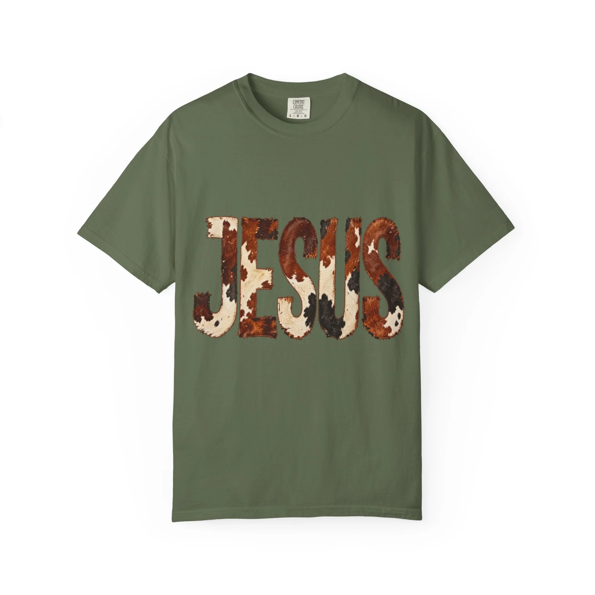 JESUS Cowhide Western Faith Tee 🤎✝️🐄