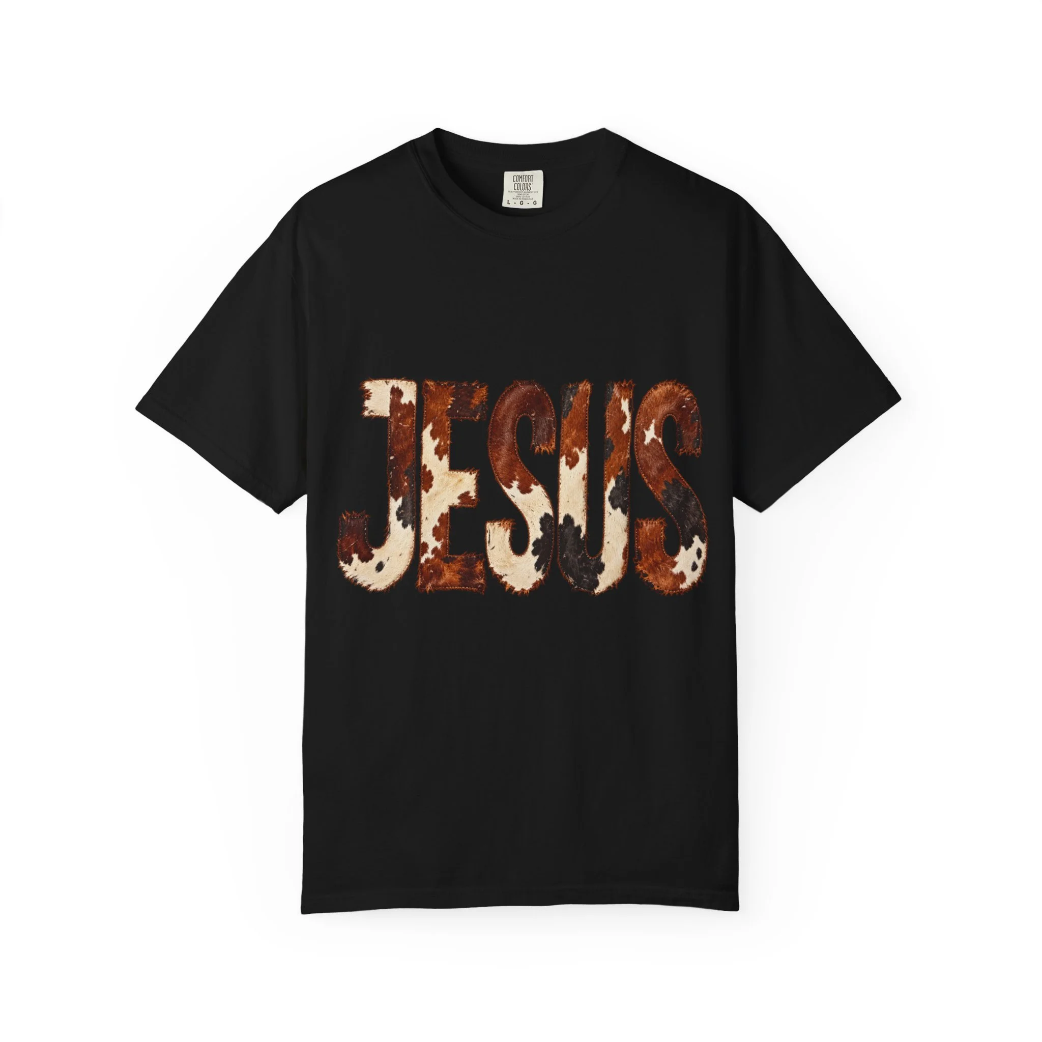 JESUS Cowhide Western Faith Tee 🤎✝️🐄