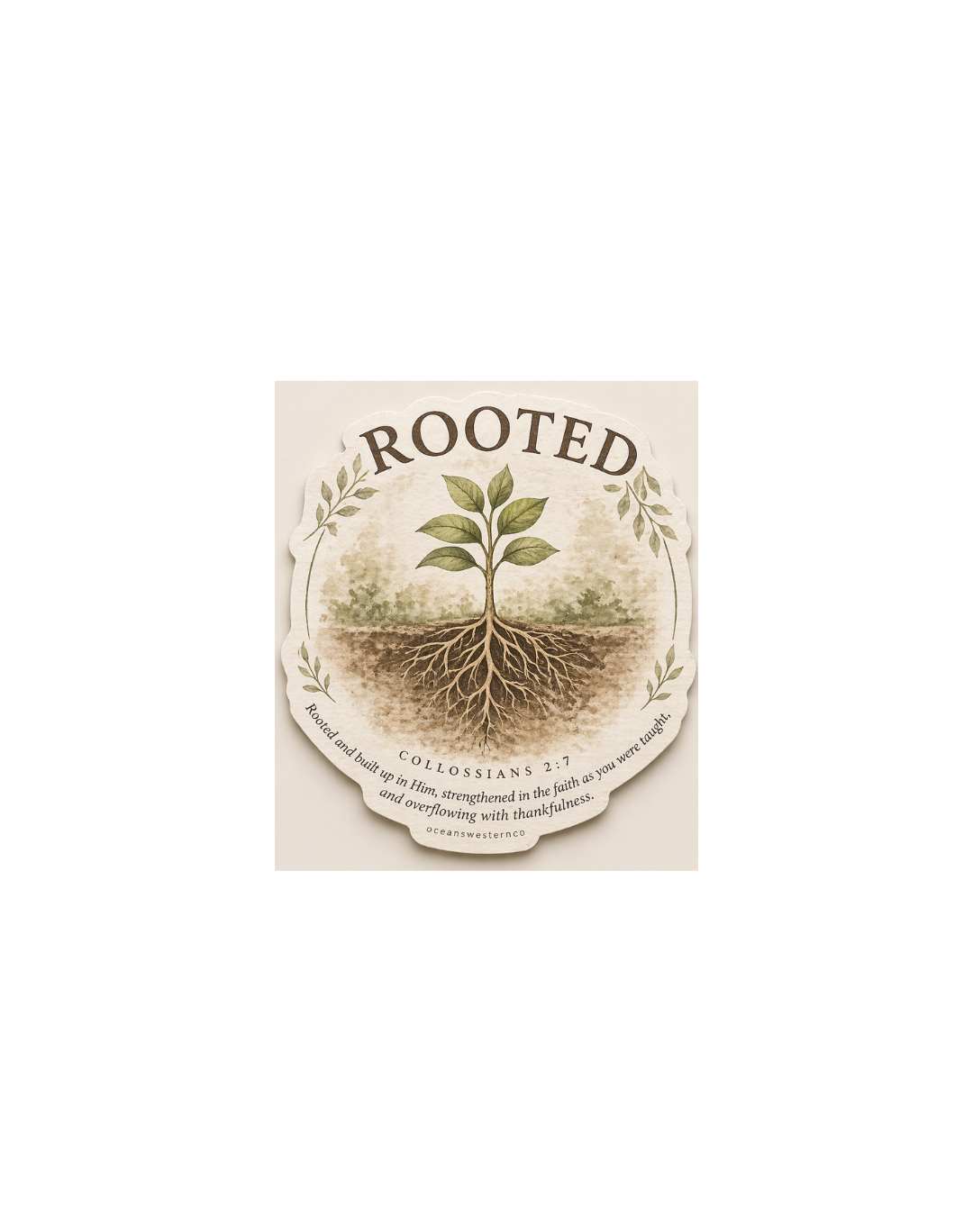 ROOTED Faith Sticker- Christian Collection