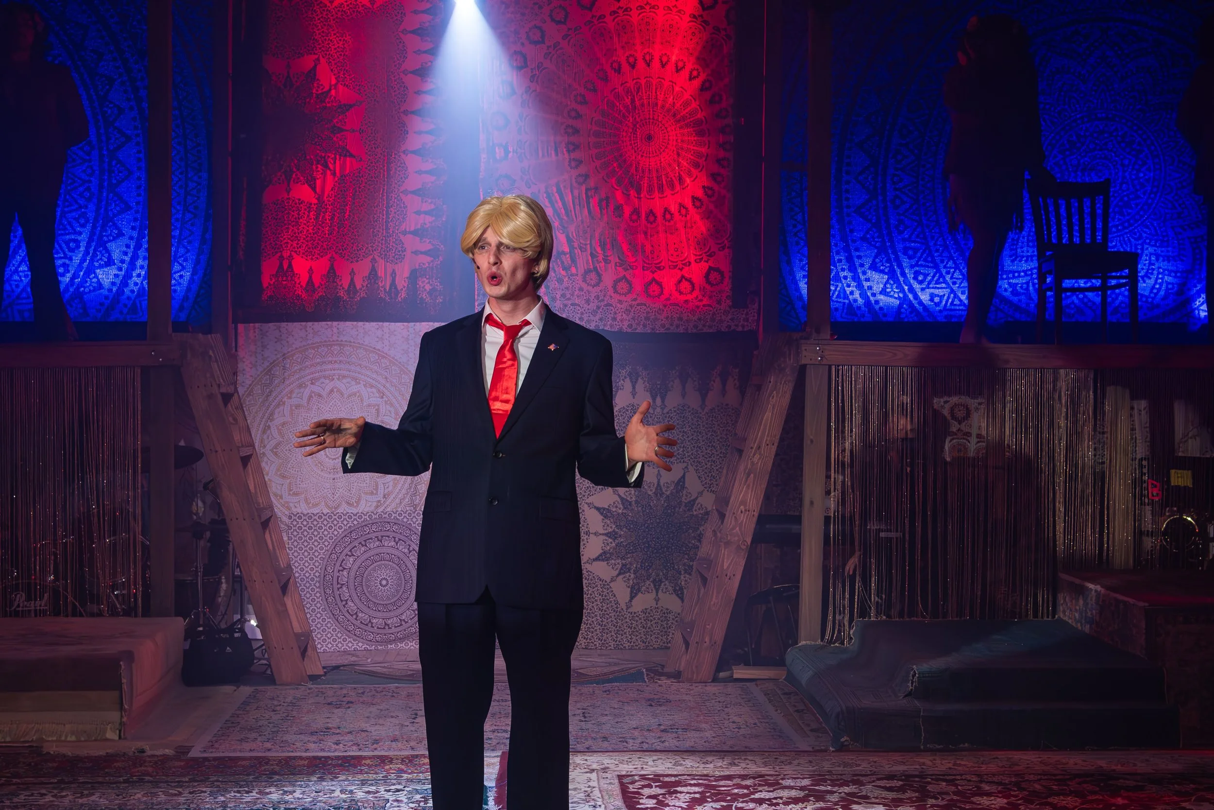 TRIBE MEMBER as DONALD TRUMP in Hair.