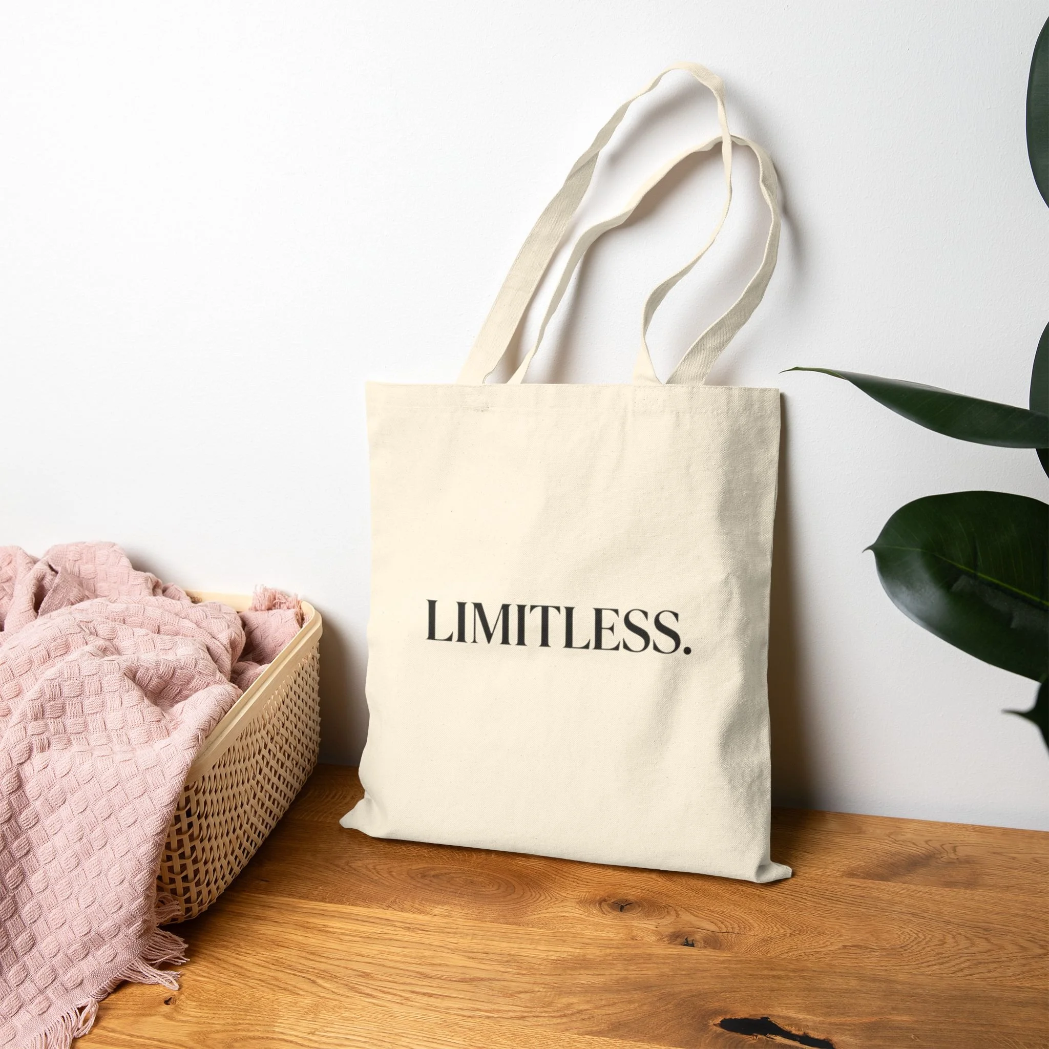Limitless Cotton Canvas Tote Bag | Minimalist Everyday Market & Book Bag