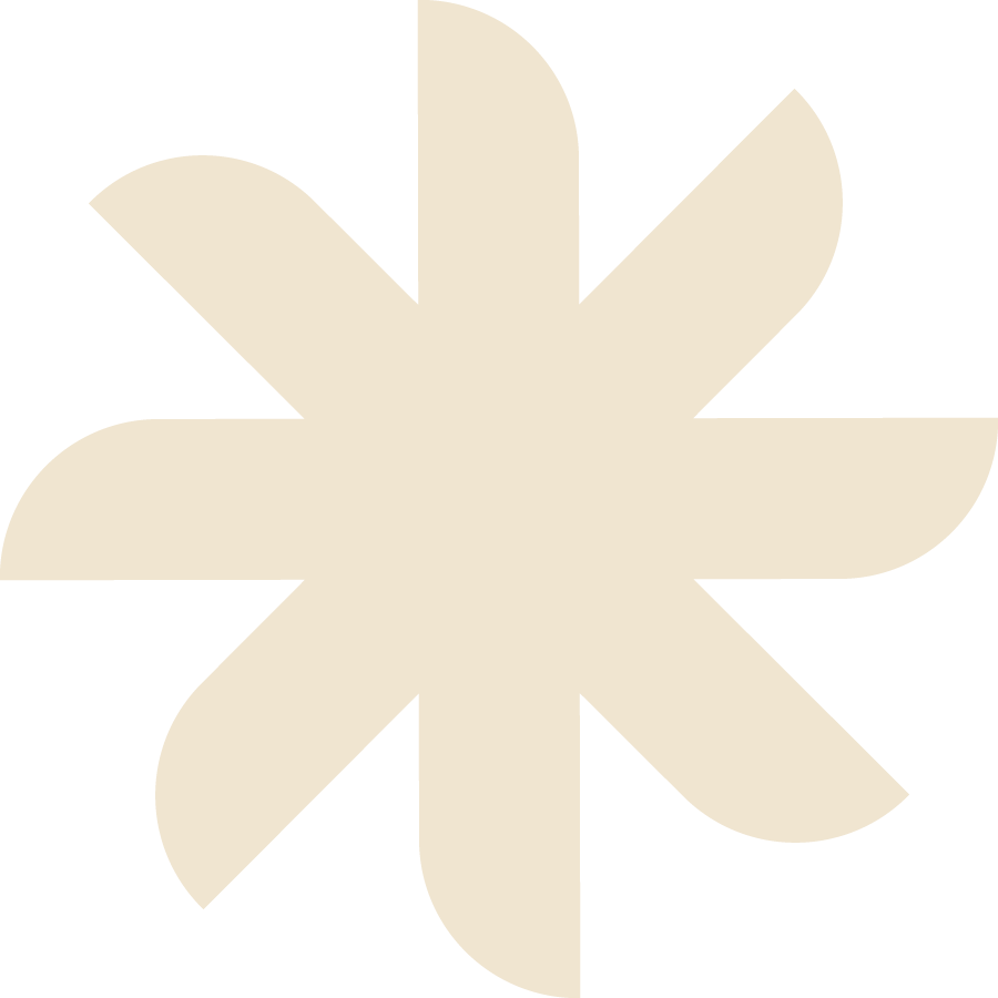 A cream-colored flower with six petals on a black background.