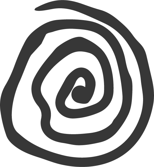 Illustration of a sketchy style spiral pattern