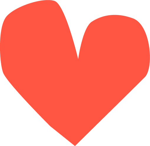 A red heart shape on a black background.