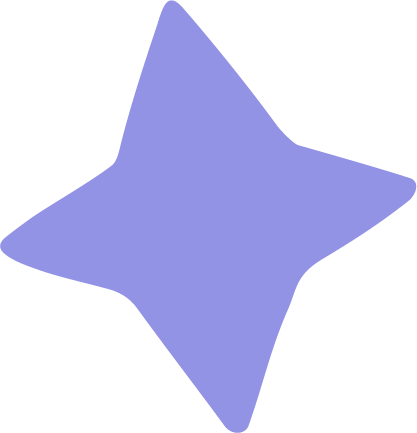 A light purple star-shaped object with rounded edges on a transparent background.