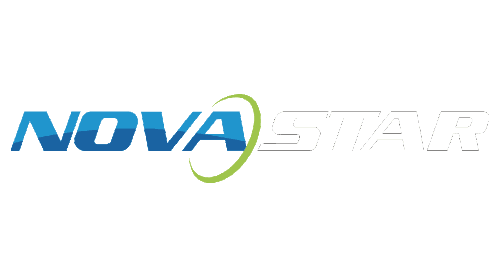 NOVA STAR logo with black background and blue, green, and white text.
