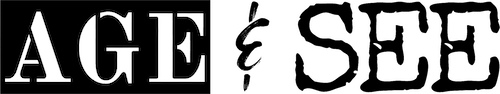 Text that reads 'AGE & SEE' in black and white