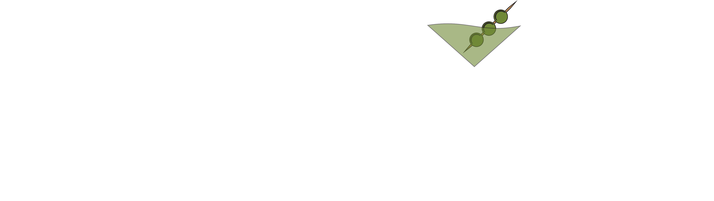 The logo of IndusTPI Event Staffing, featuring the company name in large white text with a stylized martini glass with green liquid and three olives.