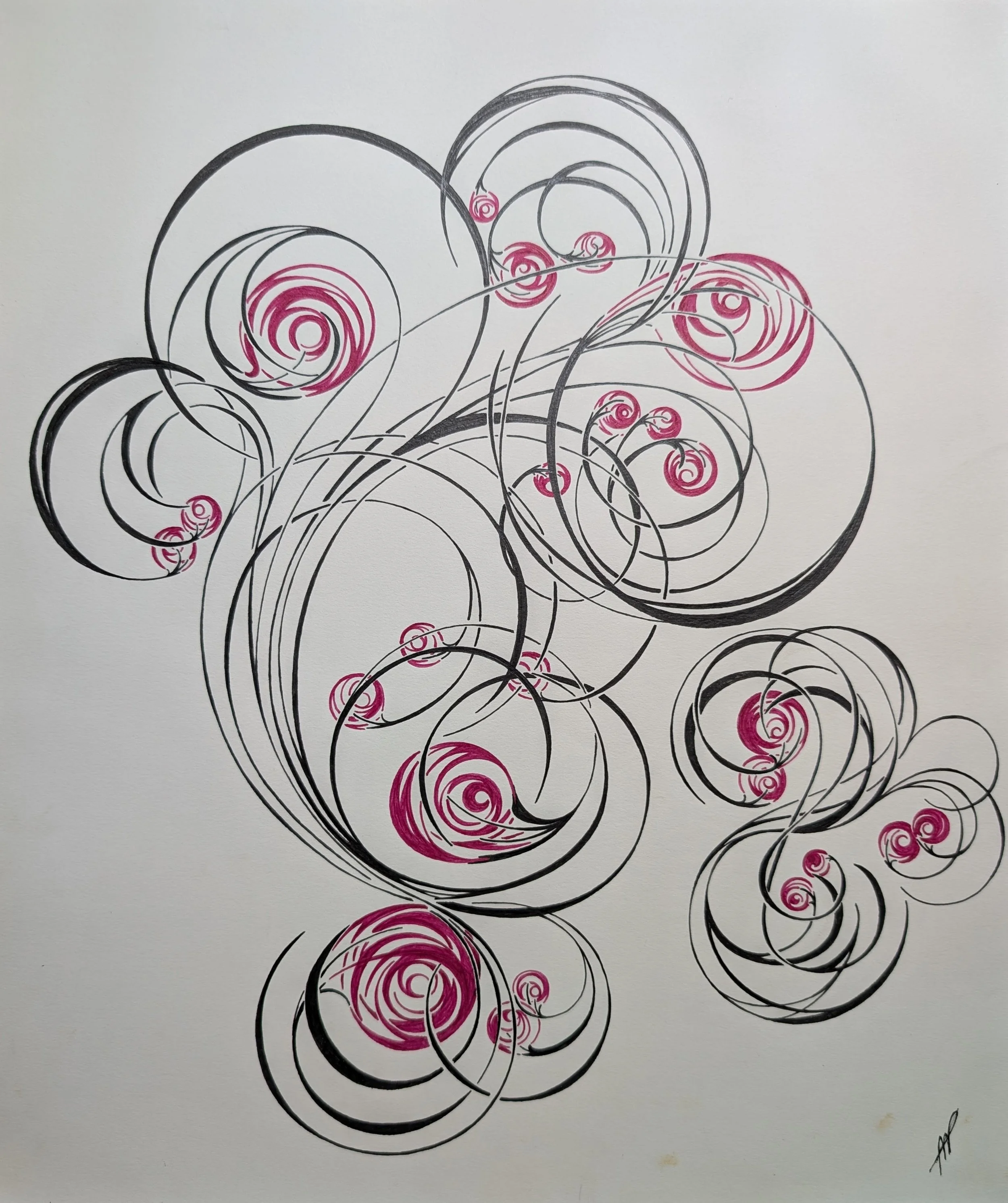 Cranberries, 2015
Ink on drawing paper
14 x 16.5”

