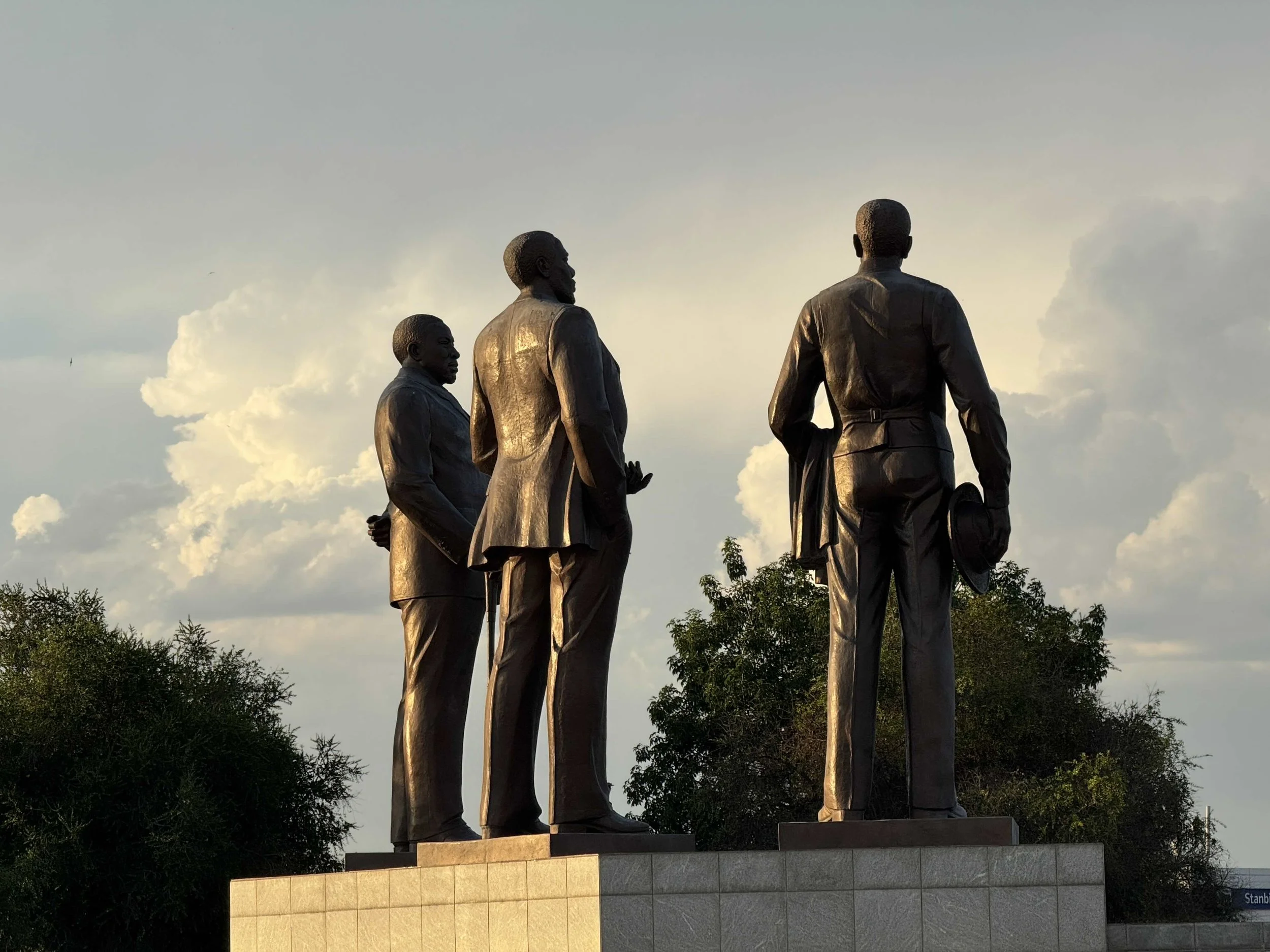 Three chiefs statue monument in Gaborone Botswana significant sightseeing destination