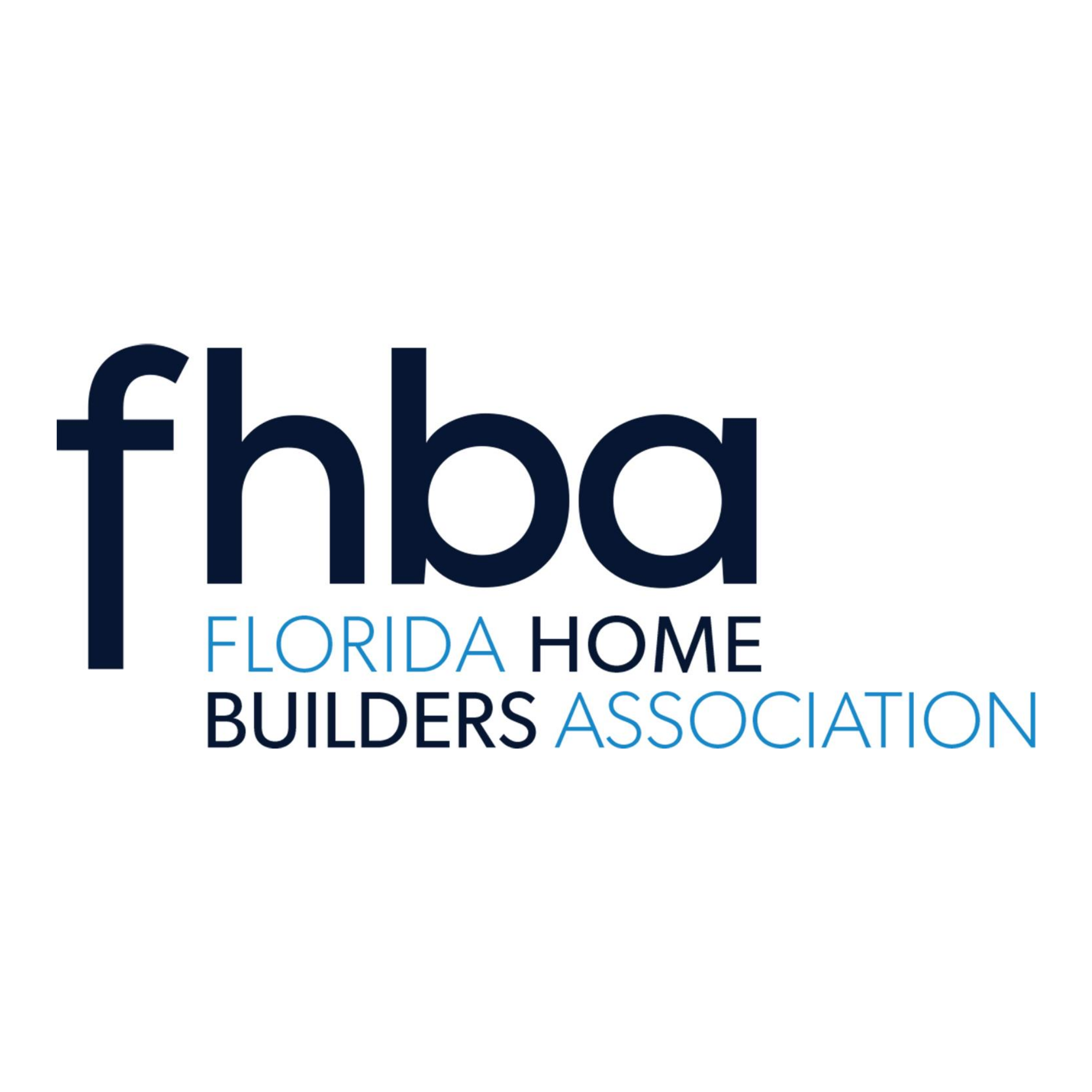 Logo of Florida Home Builders Association with blue and white text.