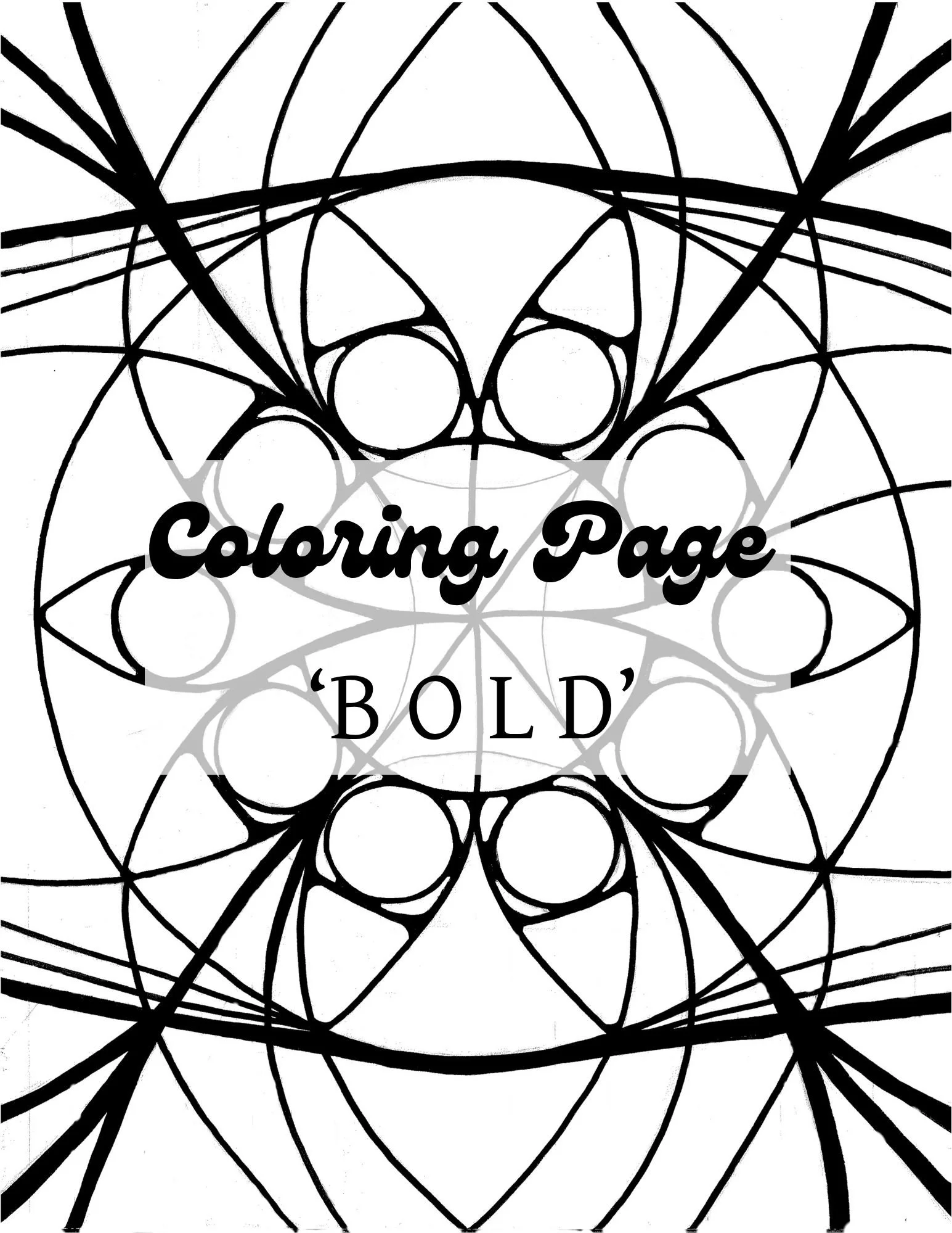 Bold Coloring Page