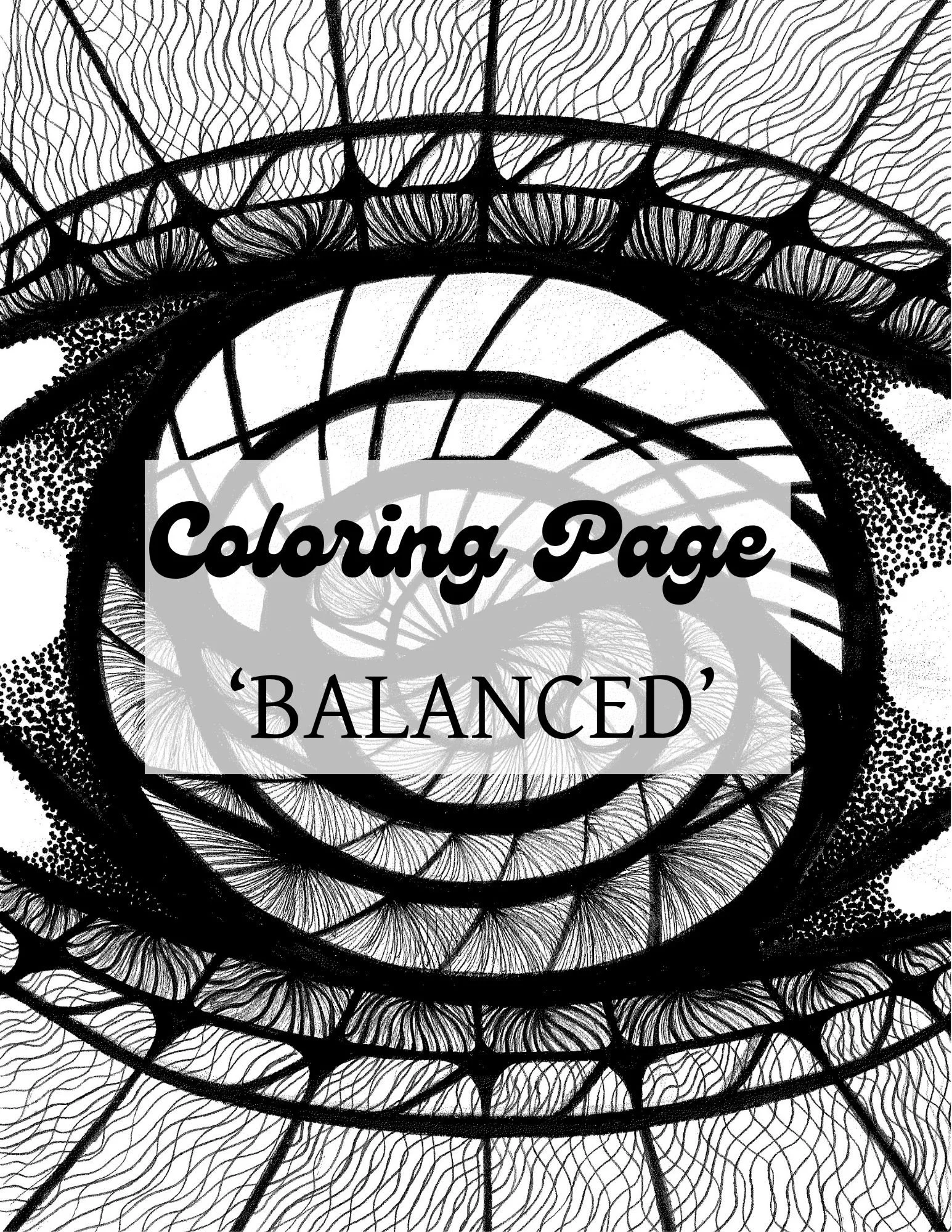 'Balanced' Coloring Page