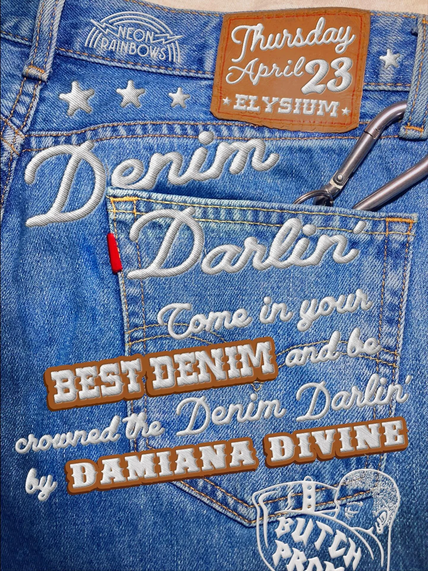 We are LESS THAN A WEEK AWAY from DENIM PROM with @neonrainbowstx 💙🫶🩵🤠

And we wanted to REMIMD YOU that we'll be hosting a little PROM ROYALTY CONTEST during the night! Come in your BEST DENIM OUTFIT and be crowned the DENIM DARLIN' by DAMIANA D