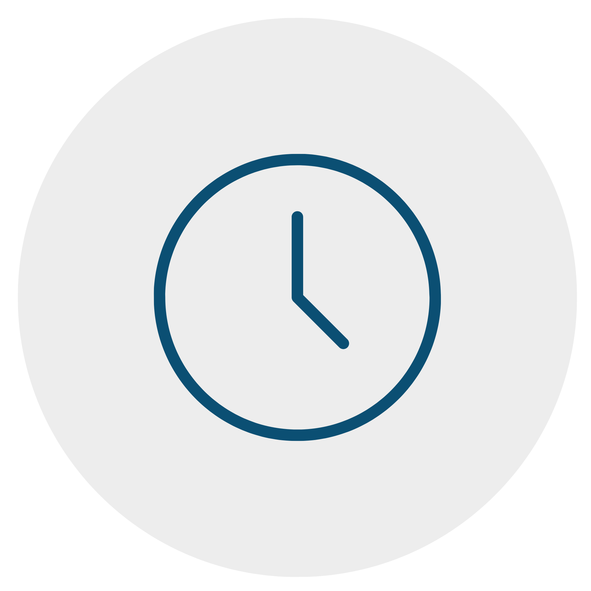 Clock showing 12:25 with a gray background and a black outer circle.