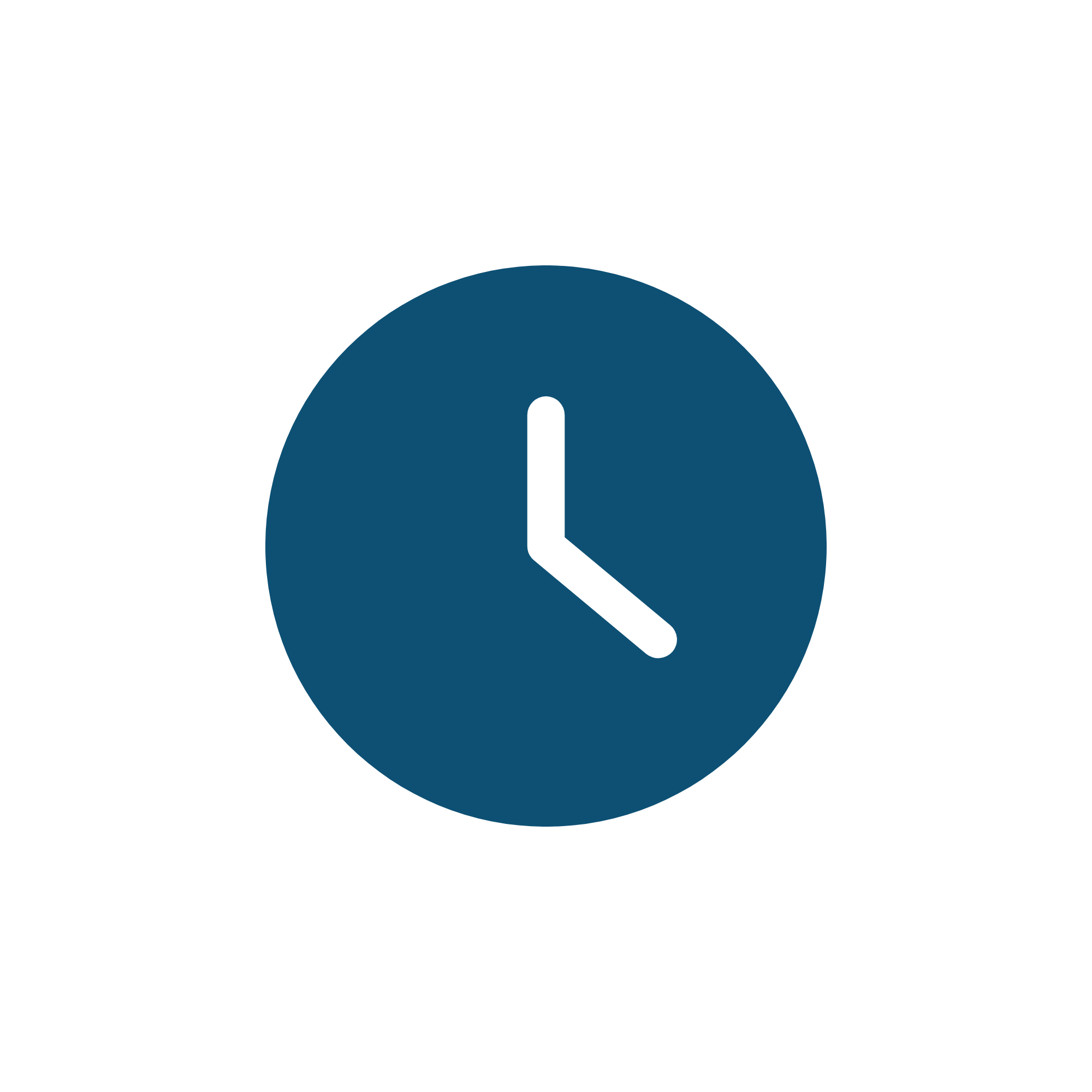 A black and white graphic design of a circular shape with a dark blue inner circle and a white square in the middle, resembling a power button symbol.