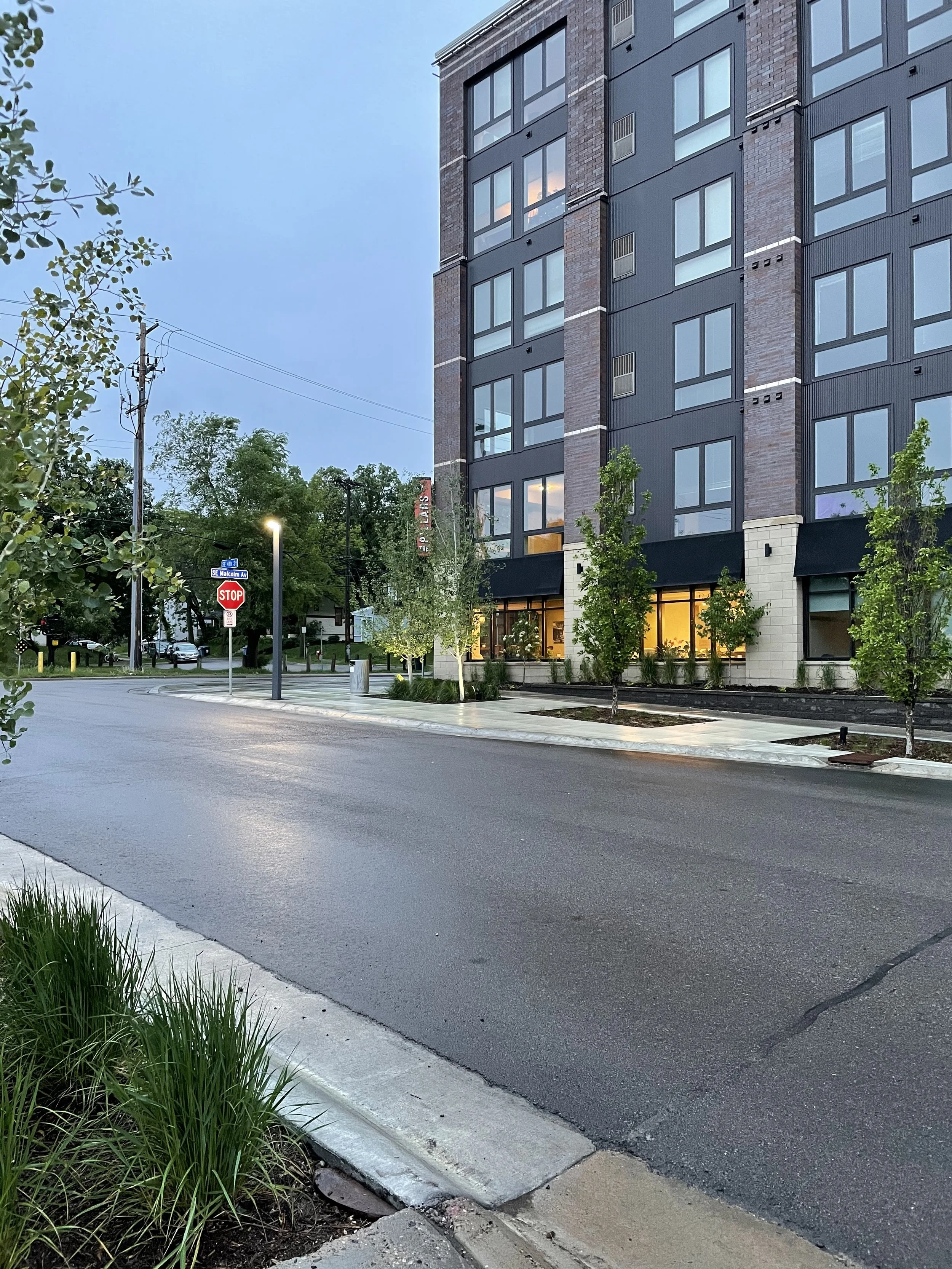 4th Street at Malcolm Ave at The Pillars of Prospect Park Apartments