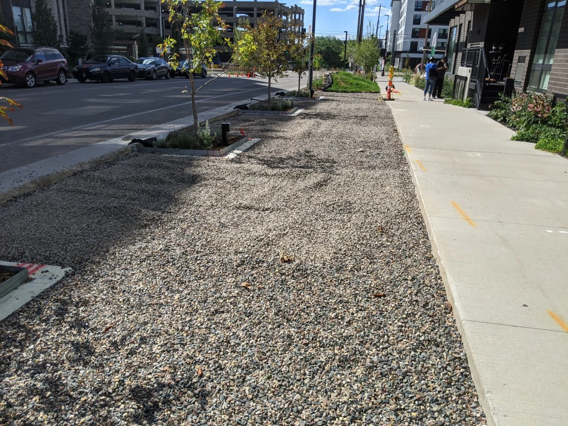 Permeable paver substrate for social area