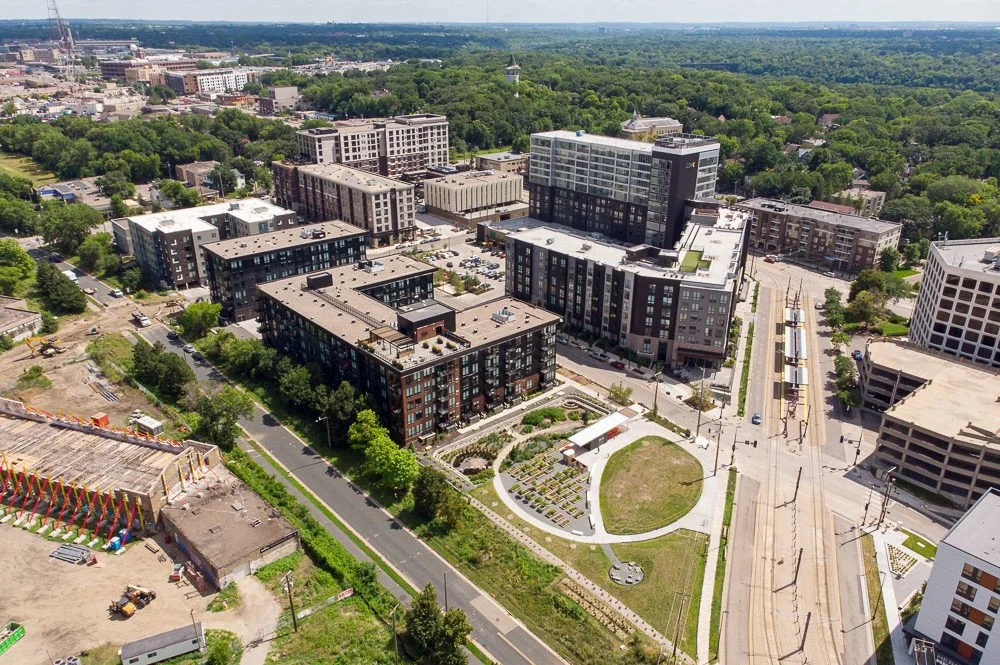 Integrated public realm of District Stormwater System, Bridal Veil Gardens Park, and Green 4th Street - 2024