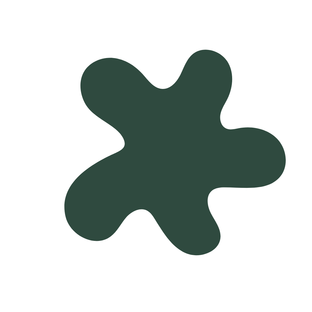 green chonky flower - website design