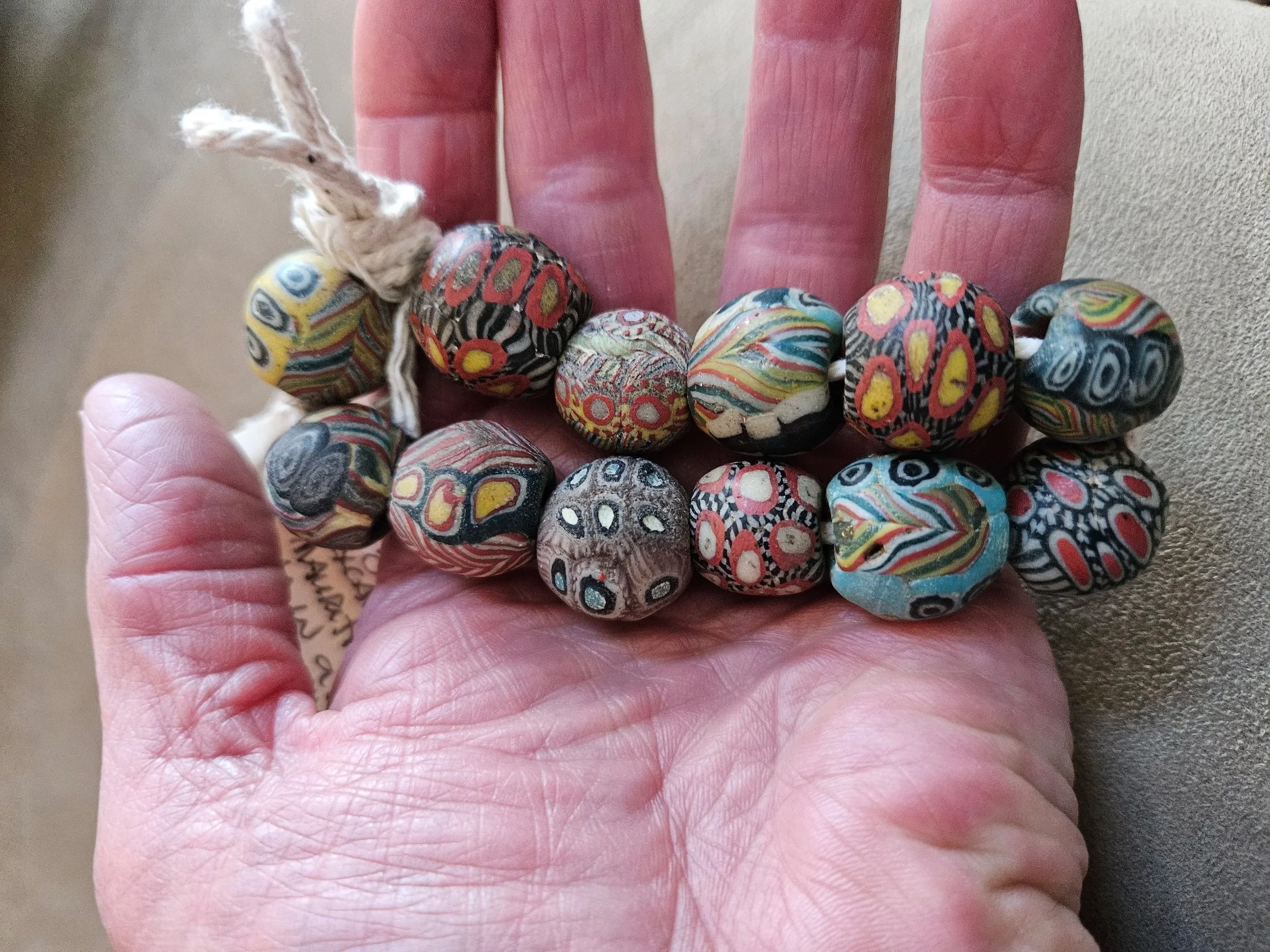 Morphia (morfia) beads, glass (800-1000CE) .....