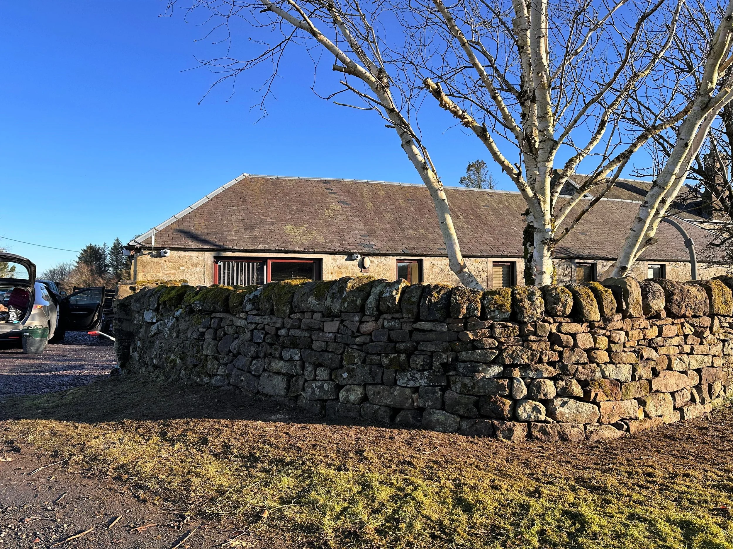 Dry Stone Repair, Central Scotland.