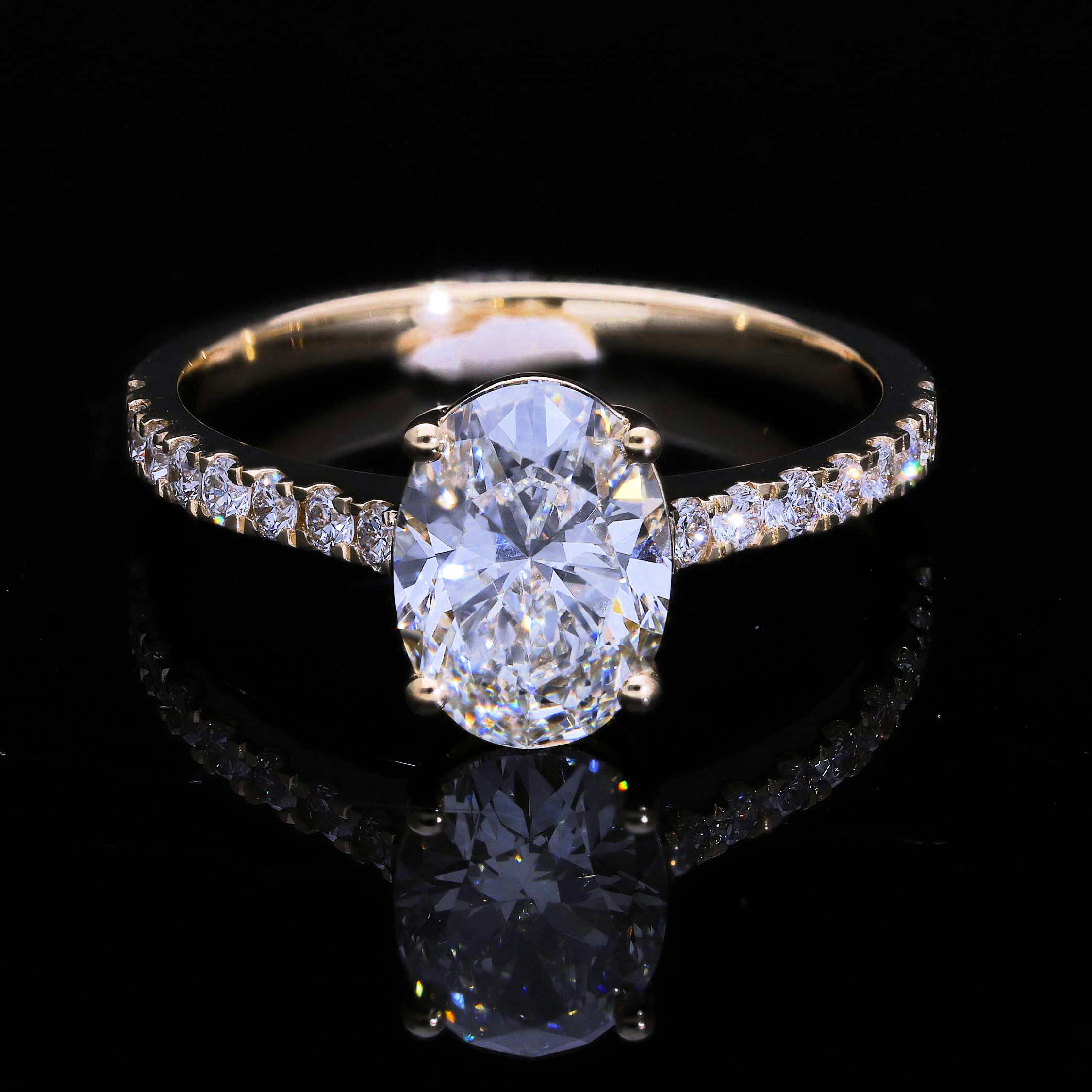 Mr Jeweller Pave 1.5 carat Oval Diamond in 14k yellow gold.png