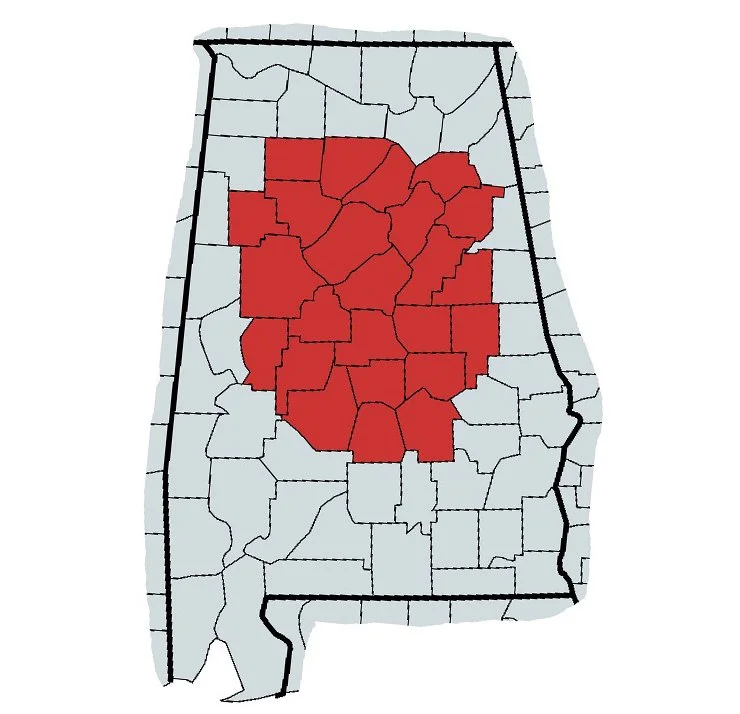 Service areas for Access heating and air conditioning, Birmingham, AL.