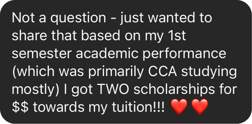 Member testimonial crediting Confident Care Academy studying with earning two CRNA school tuition scholarships.