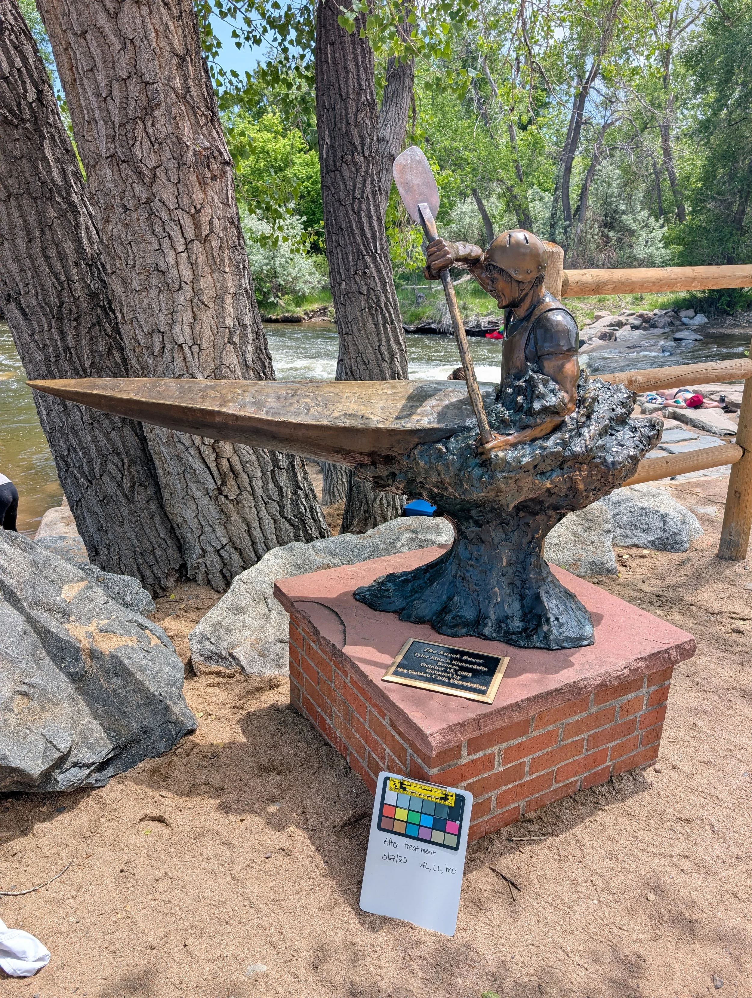 After treatment photo of Kayak Racer by Tyler Richardella, City of Golden, Colorado