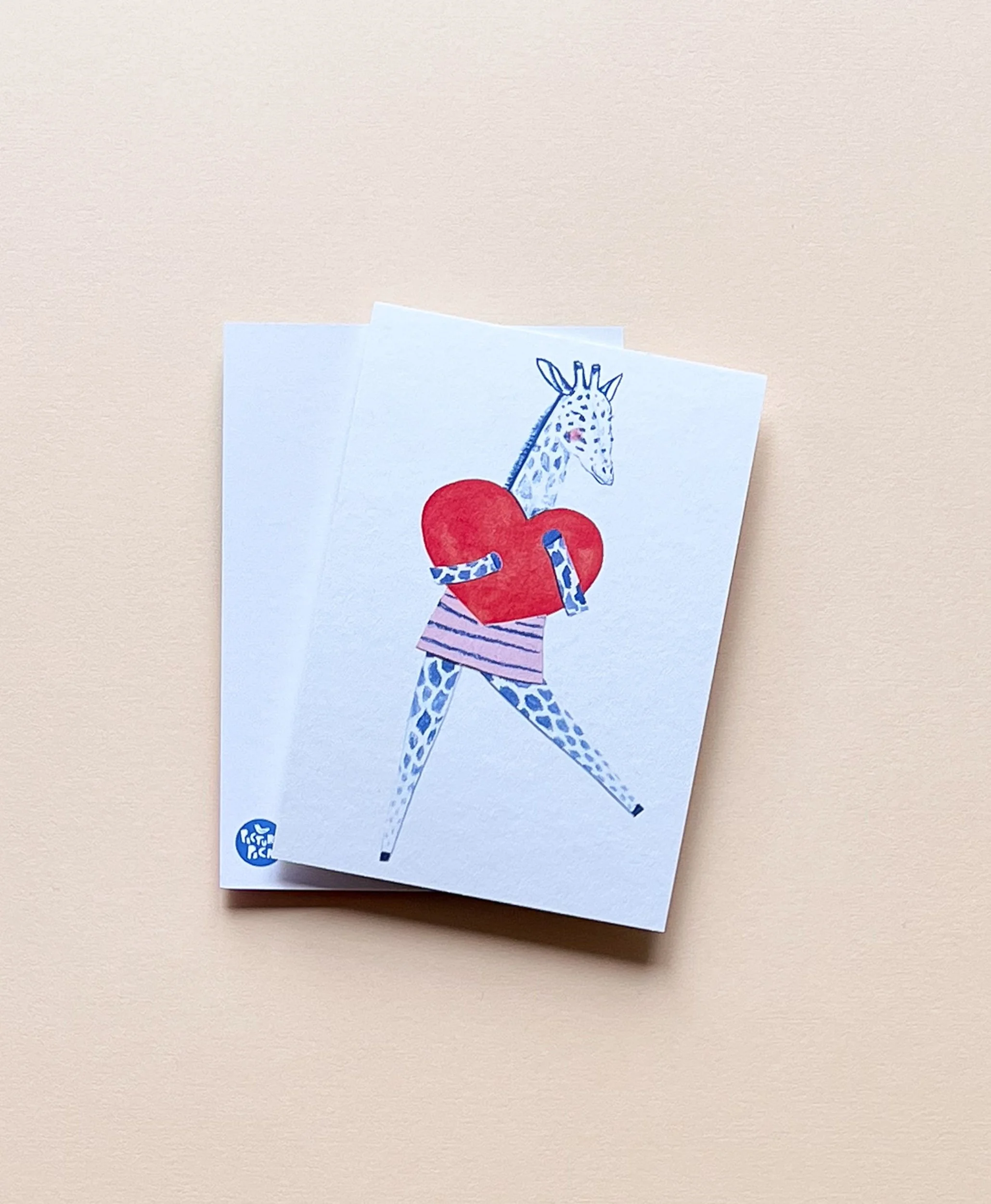 Postkarte "die Giraffe"