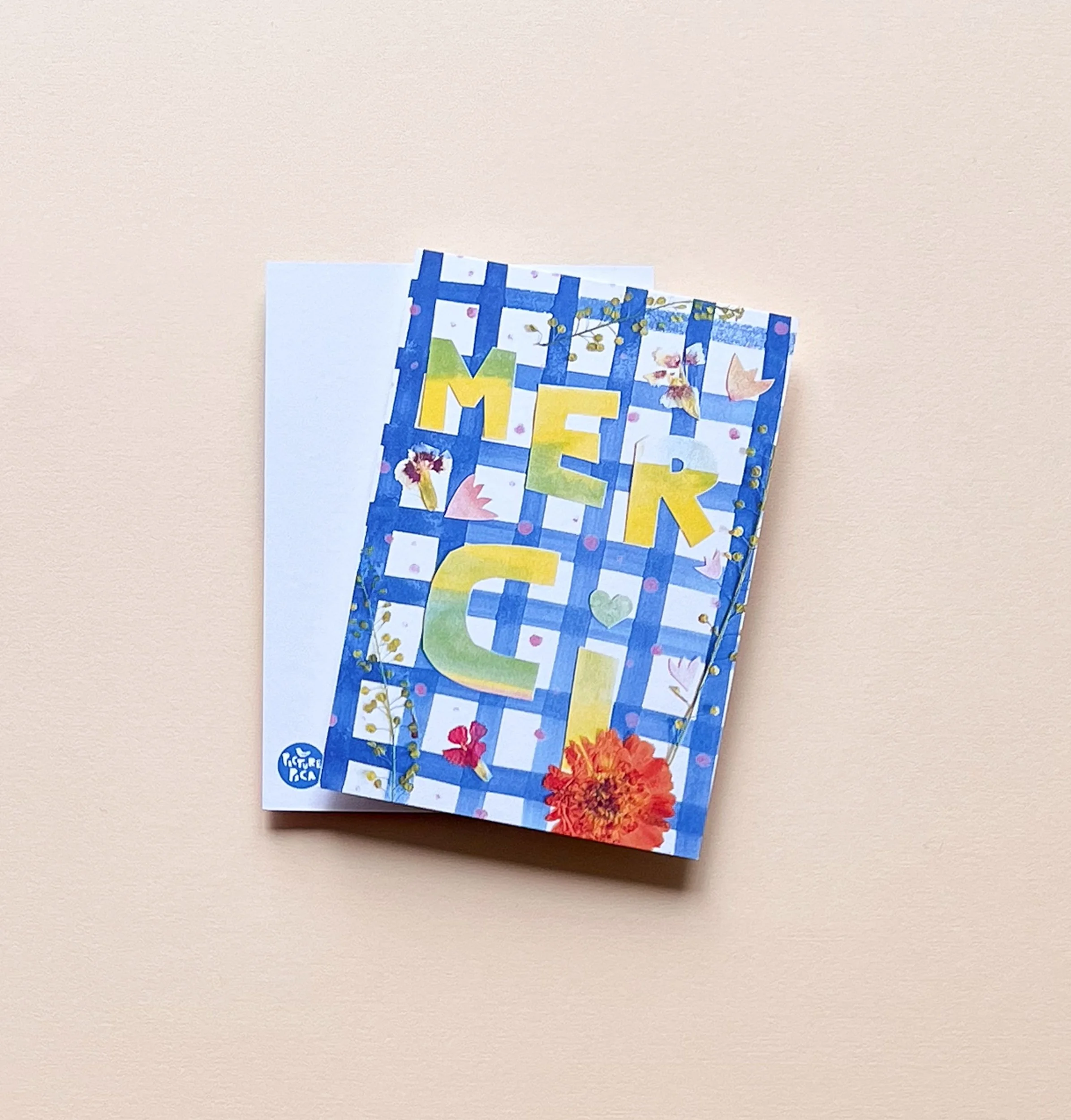 Postkarte "Merci Merci"