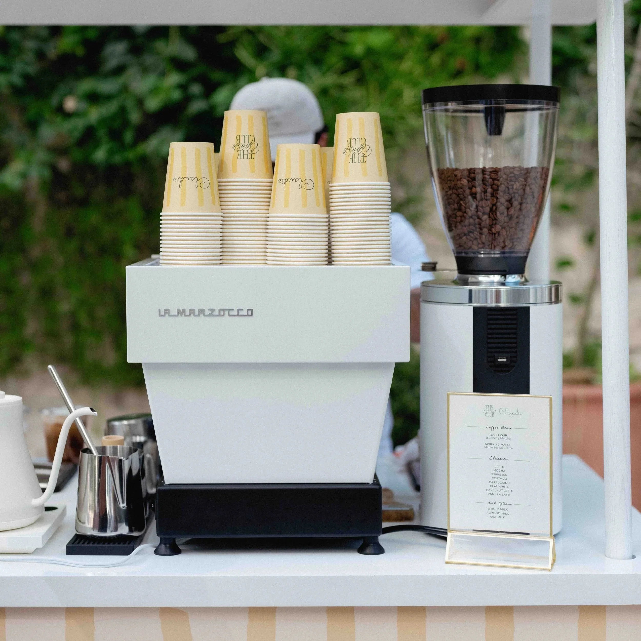 Belmont House Coffee mobile coffee cart and team in Miami, FL