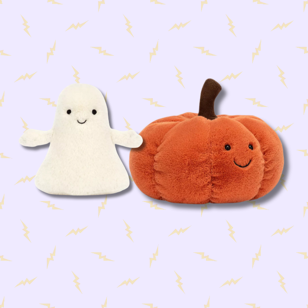 Jellycat Halloween ghost and pumpkin